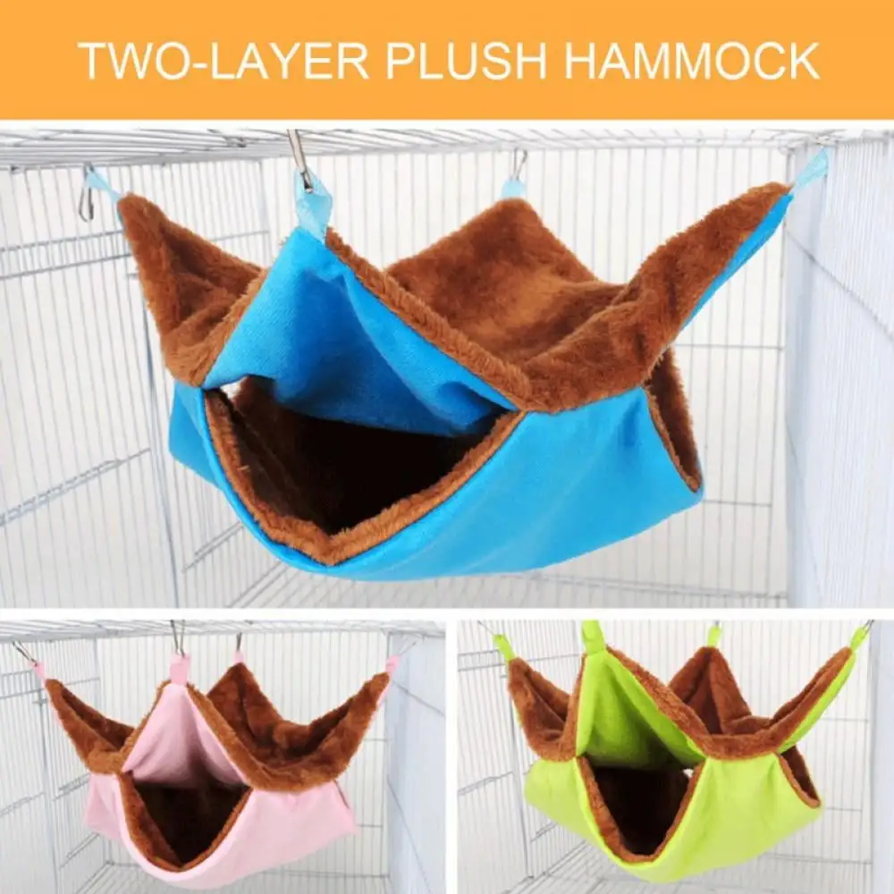 Small Animal Guinea-Pig Hanging Hammocks Bed Pet Cage Hammock for Ferret Cat Rat Chinchilla Hamster Cavy Degu Gerbil Rabbit Playing Cozy Activity Fun Toy