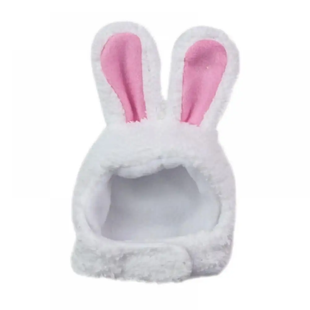 Cute Costume Bunny Rabbit Hat with Ears for Cats & Small Dogs Party Costume Easter Pet Accessory Headwear White