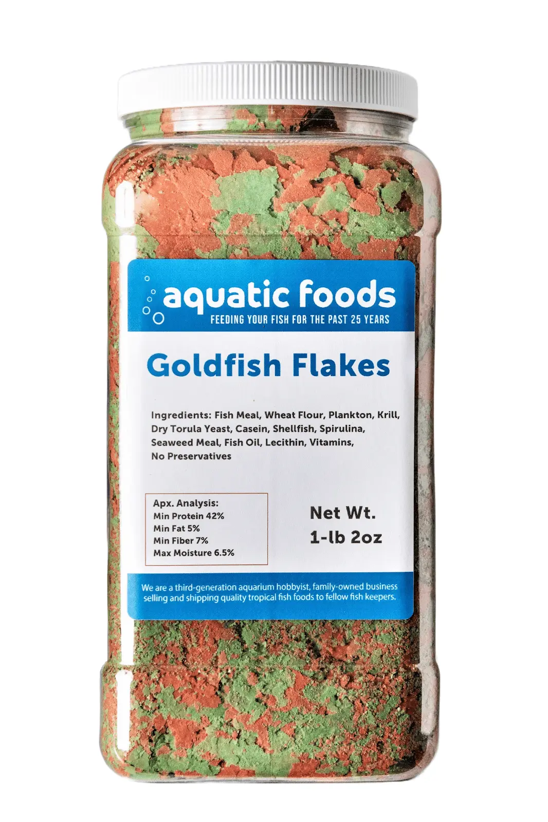 Goldfish Flakes. Premium Smaller Goldfish Flakes for Aquarium Goldfish. Koi & Pond Fish- AFI Goldfish Flakes??-lb 2oz Lg Jar