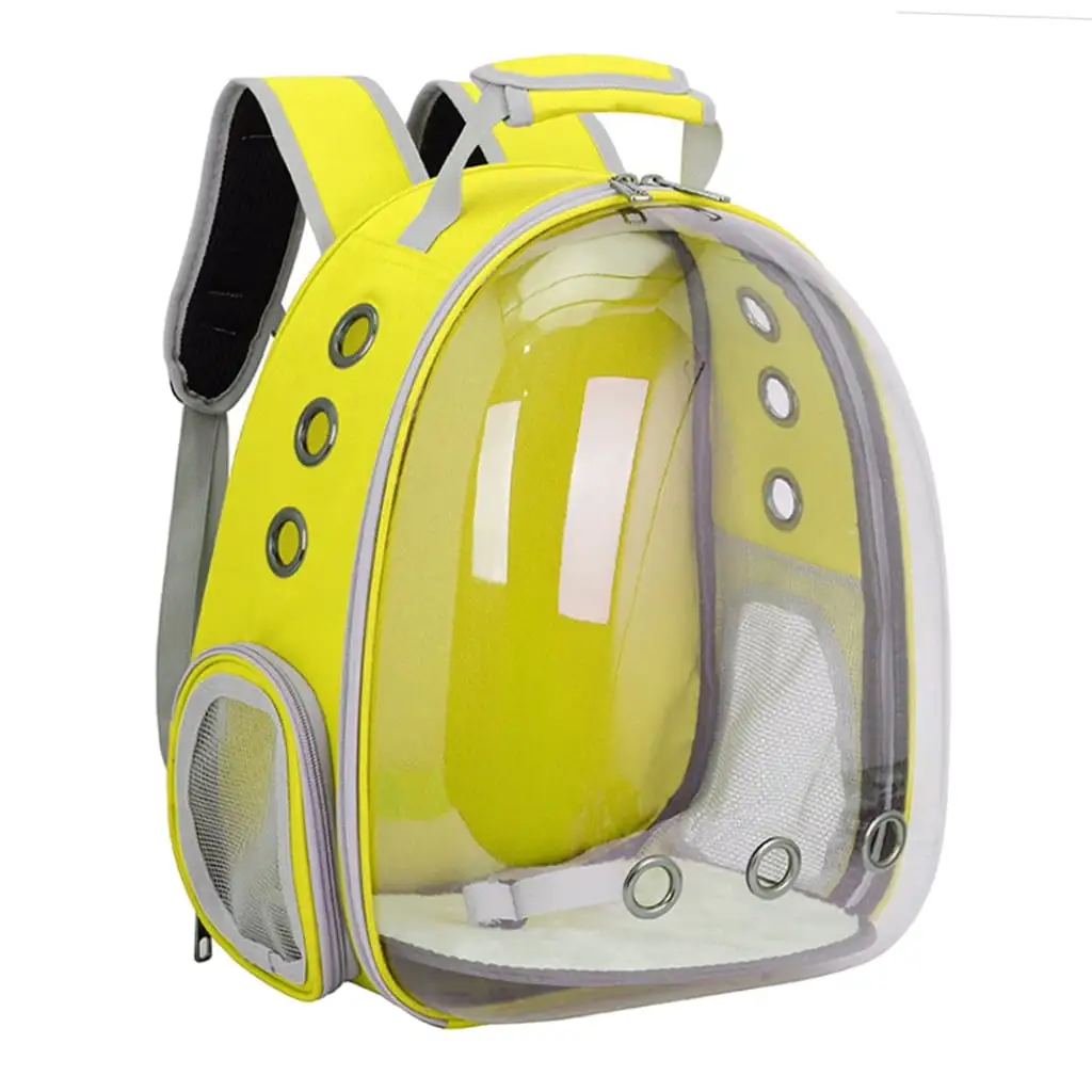 Durable Pet Carriers.Transparent Pet Breathable Travel Small Dog Yellow