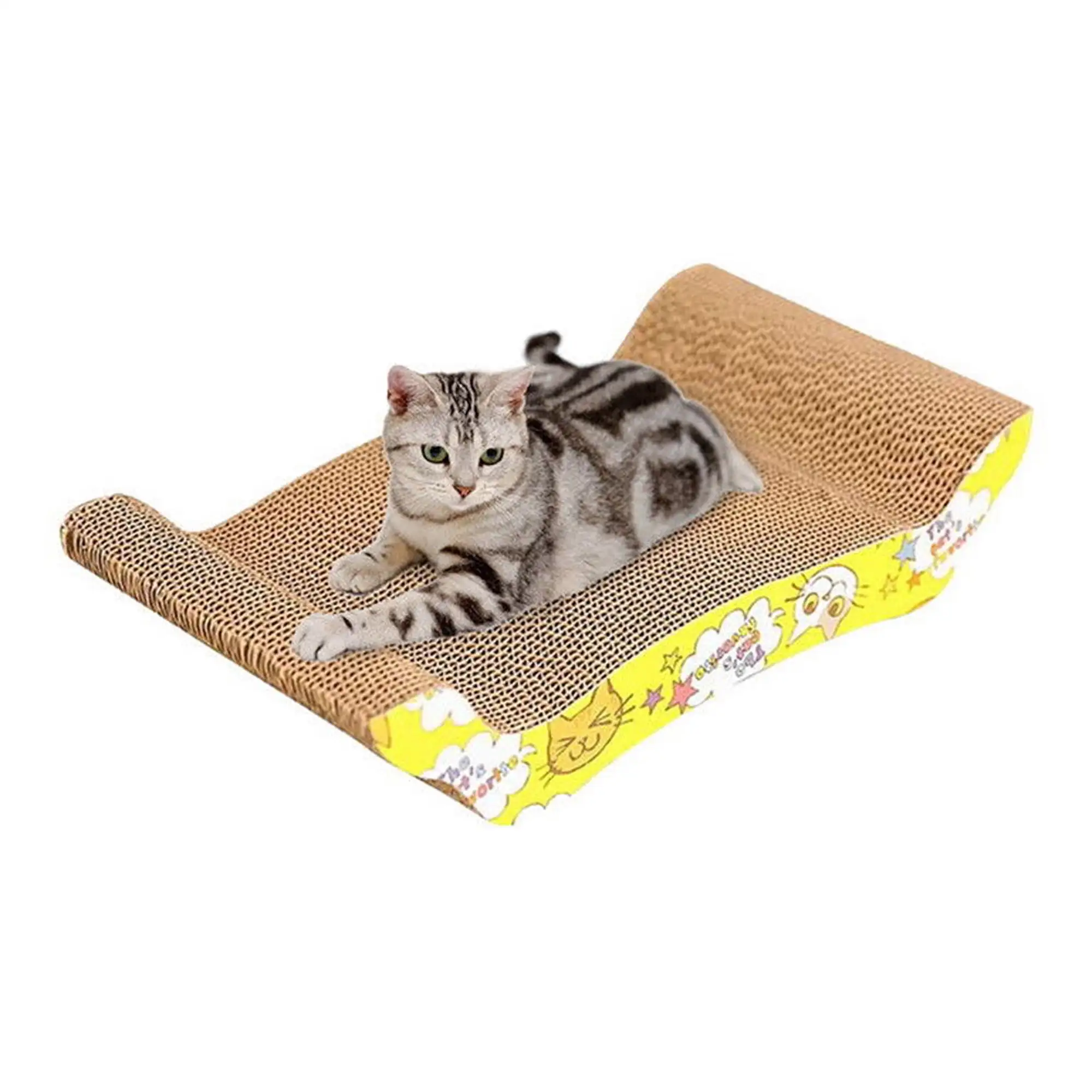 Durable Pet Cat Scratcher Corrugated Board Grinding Claw Plate Catnip Climbing Frame Scraper Mat Pad Cat Scratcher Toy