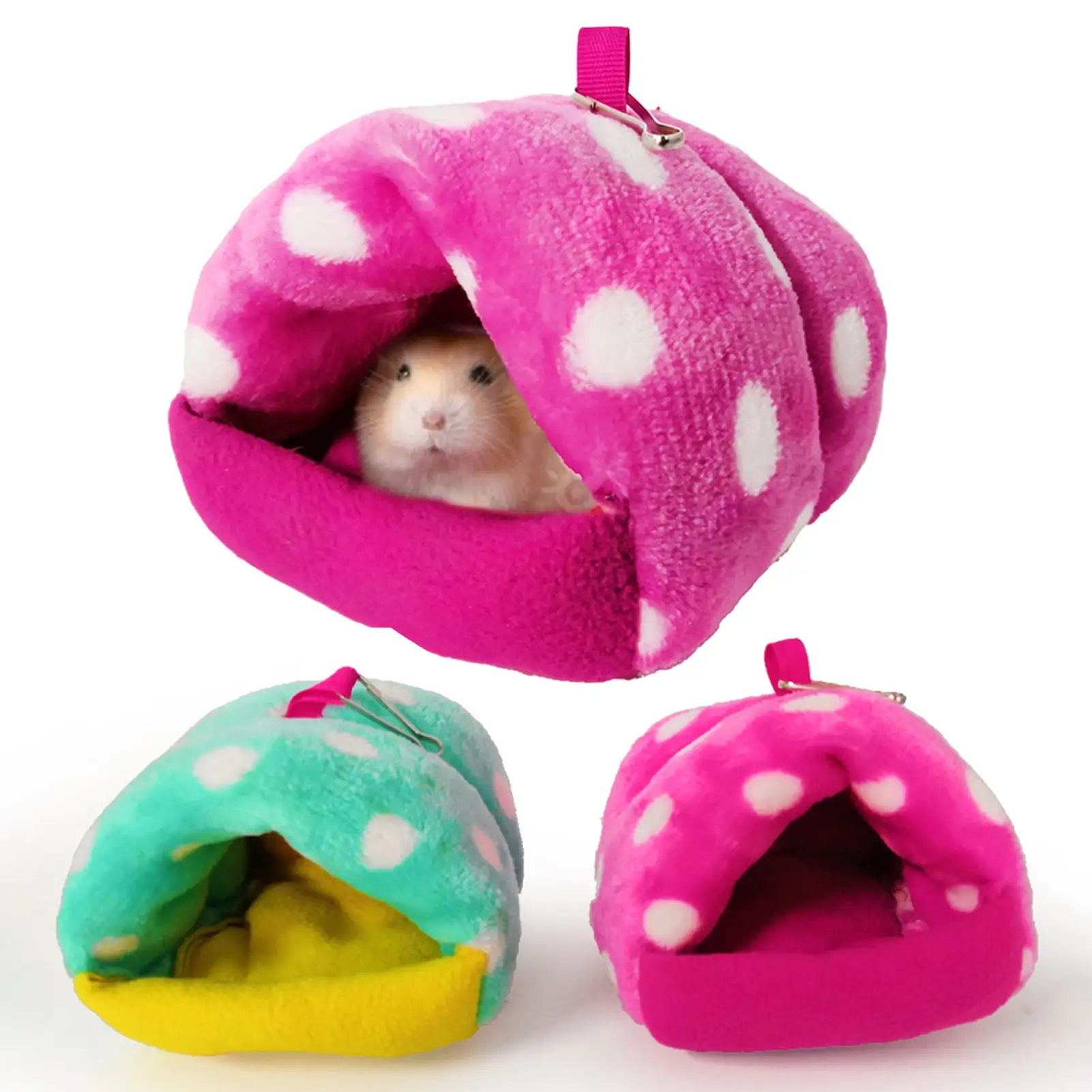 Hamster Tent Bed House Cozy Warm Cotton Hammock Chinchilla Hanging Hut Sleeping Cage Winter Nest for Small Parrot Hedgehog Squirrel Guinea-Pig Ferret