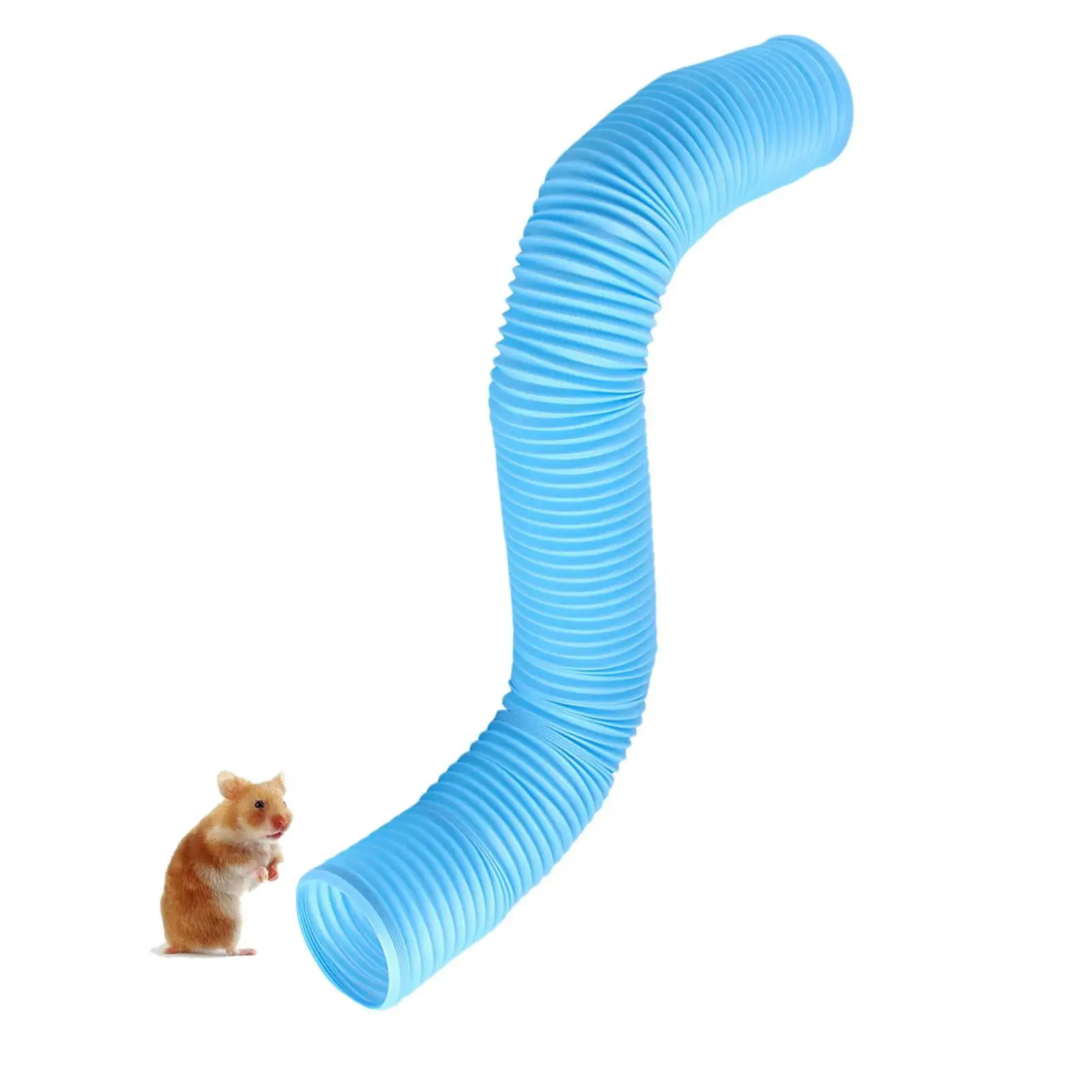 Cat Tunnels Tube Animals Hideaway Play Toy Training Interactive Maze House for Small Pets Rabbits Bunny Ferrets Puppy Dogs Travel Supplies . Blue