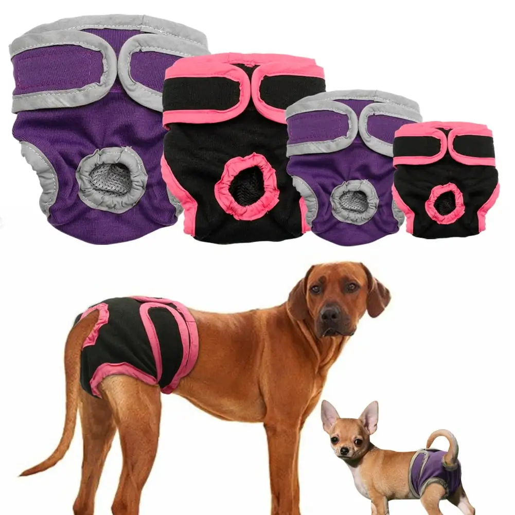 Washable Female Dog Diapers. Reusable Doggie Diaper Wraps for Female Dogs. Super-Absorbent and Comfortable