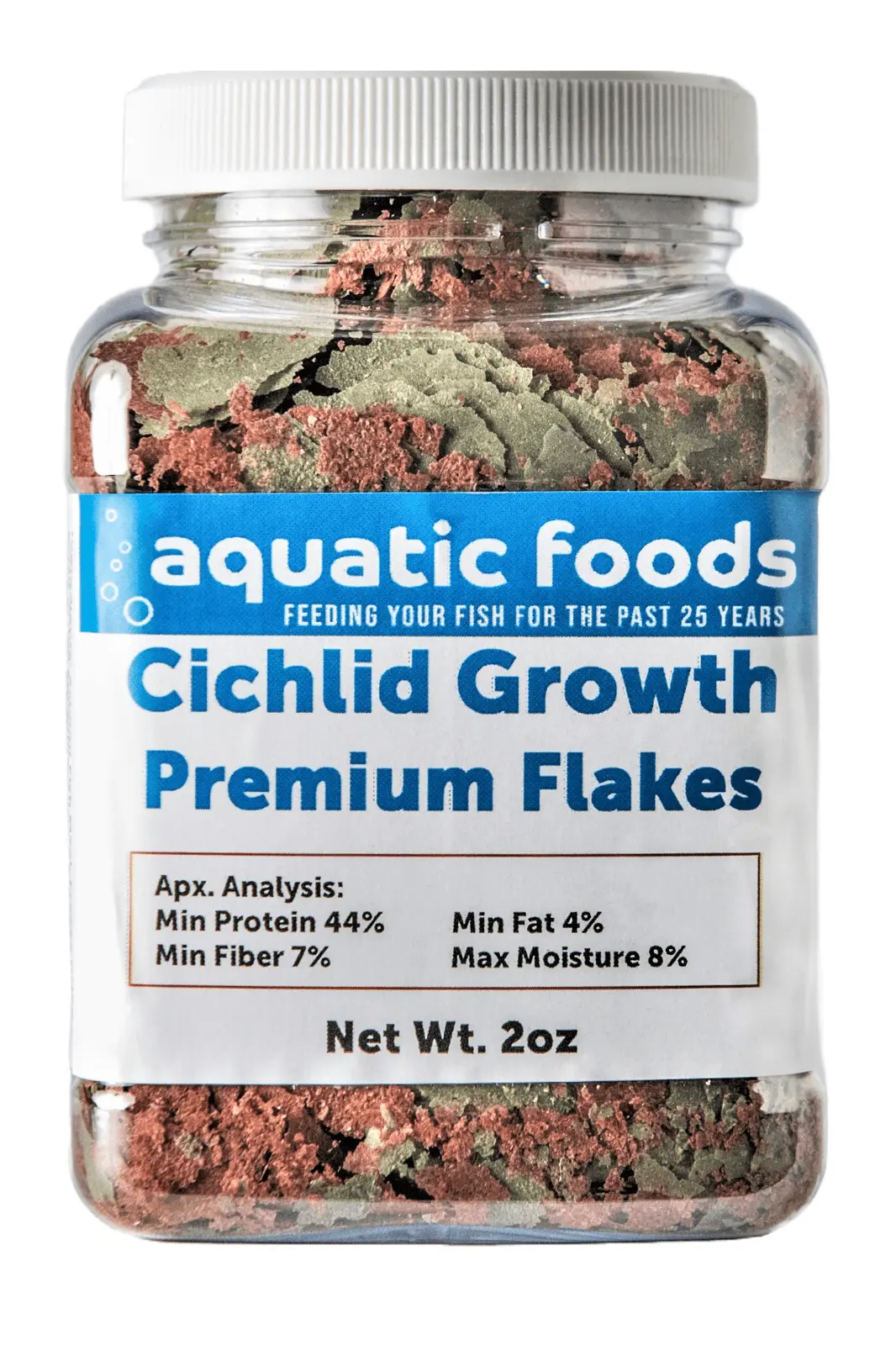 Cichlid Growth & Color Enhancing Flakes for Cichlids. Discus. All Tropicals. Aquatic Foods Premiun Flakesa?|2oz Small Jar