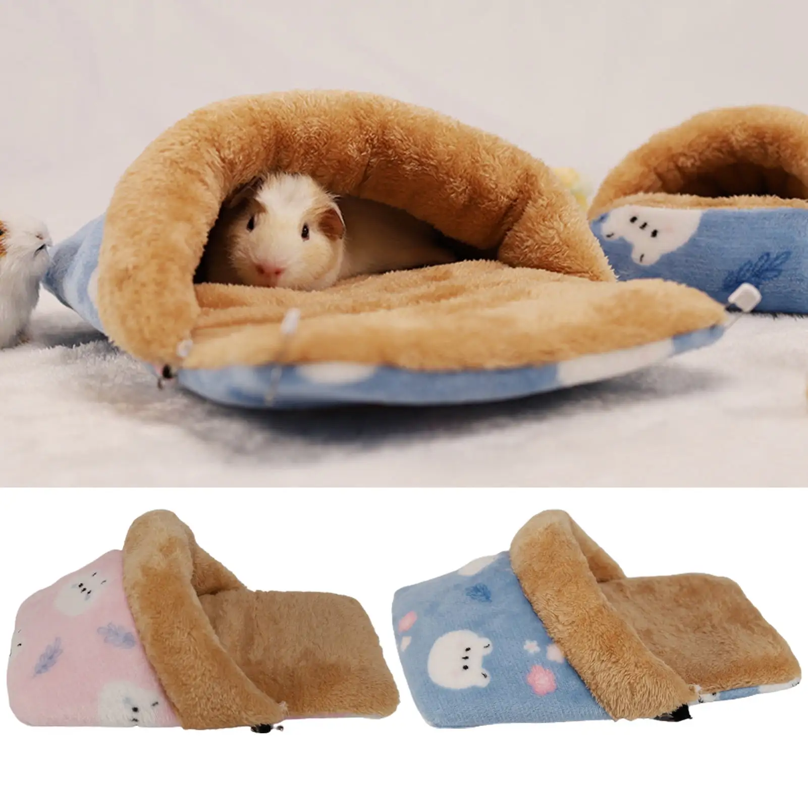 Guinea Pig Bed Cave Winter Warm Cozy House Hideout for Dwarf Rabbit Bunny Ferret Hamster Chinchilla Hedgehog