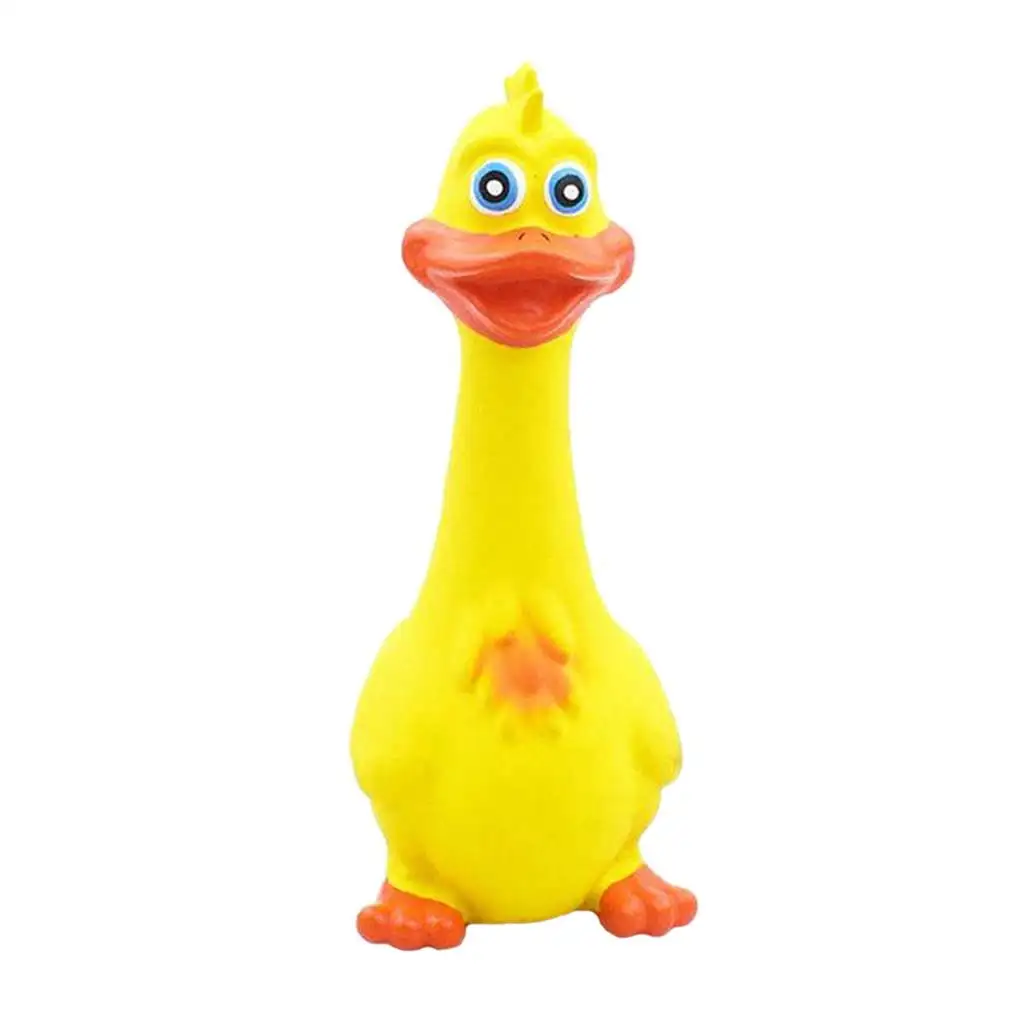 Screaming Chicken. Latex Rubber Squaking Chicken Toy Novelty And Durable Rubber S for Kids And Dogs.Rubber Chickens Dog Chew Bite Toys . Yellow 19x7cm