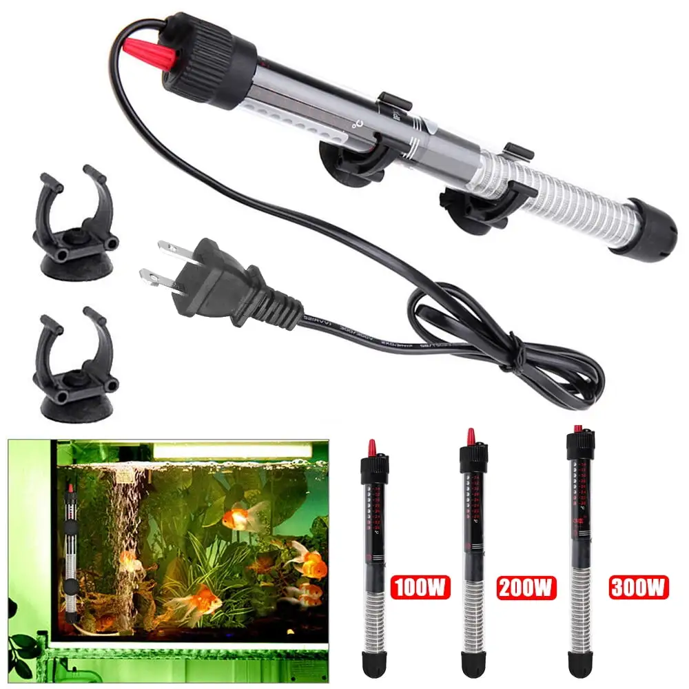 100W Fish Tank Aquarium Heater. Adjustable Temperature Submersible Thermostat Heater. 1Pcs