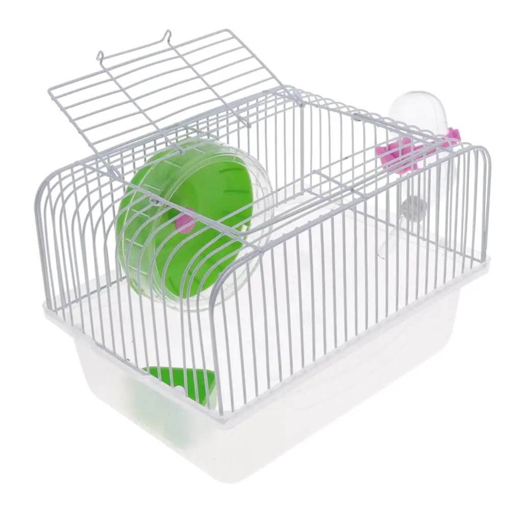 Pet Hamster Cage Easy DIY Portable Habitat. Critter Dwarf Hamster Gerbil Mouse Small Animal Travel Cage Green