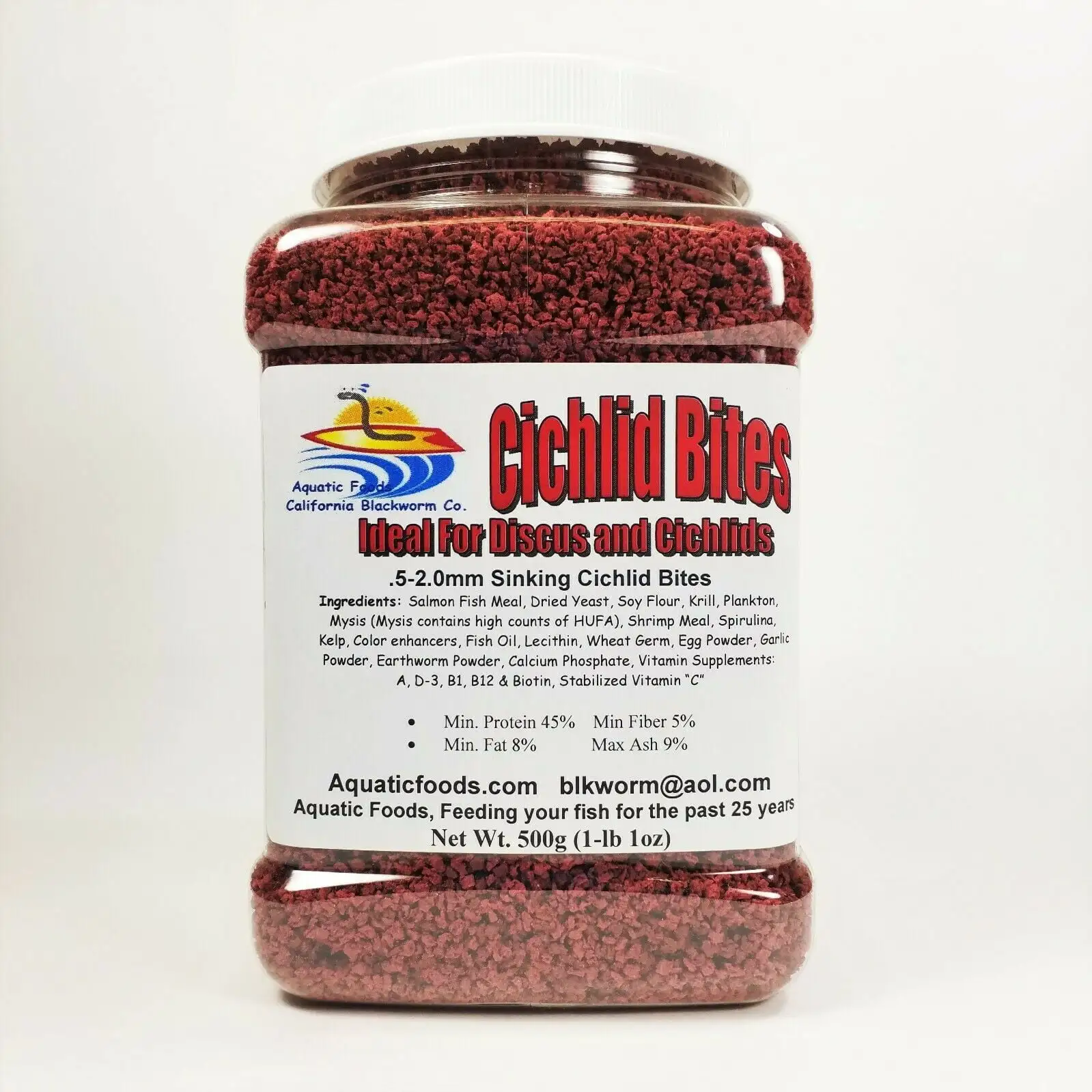 Sinking Cichlid Bites. Perfect for Cichlids. Discus. Shrimp & All Tropicalsa?|500g Large Jar