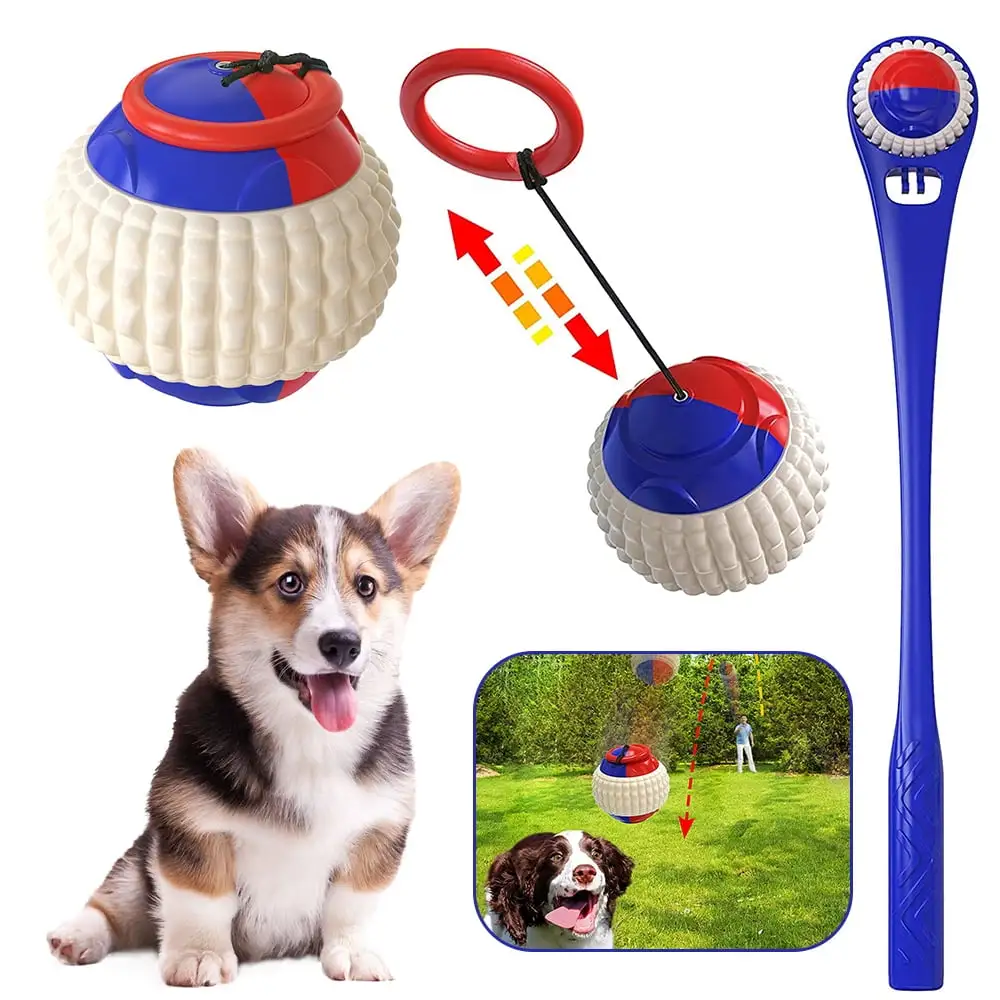 LNGOOR Dog Ball Launcher Dog Fetch Toy Dog Tennis Ball Thrower Easily Throw The Ball with Your Hands