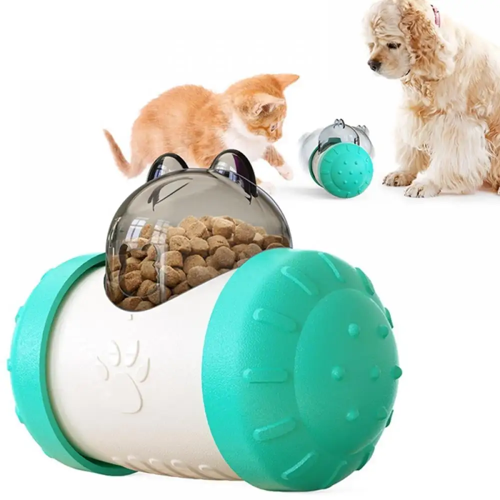 Dog and Cat Food Dispensing Toys Swing Bear Interactive Chase Toy Pet Treat Leakage Slow Feeder Puzzle Toy Exercise IQ Improving