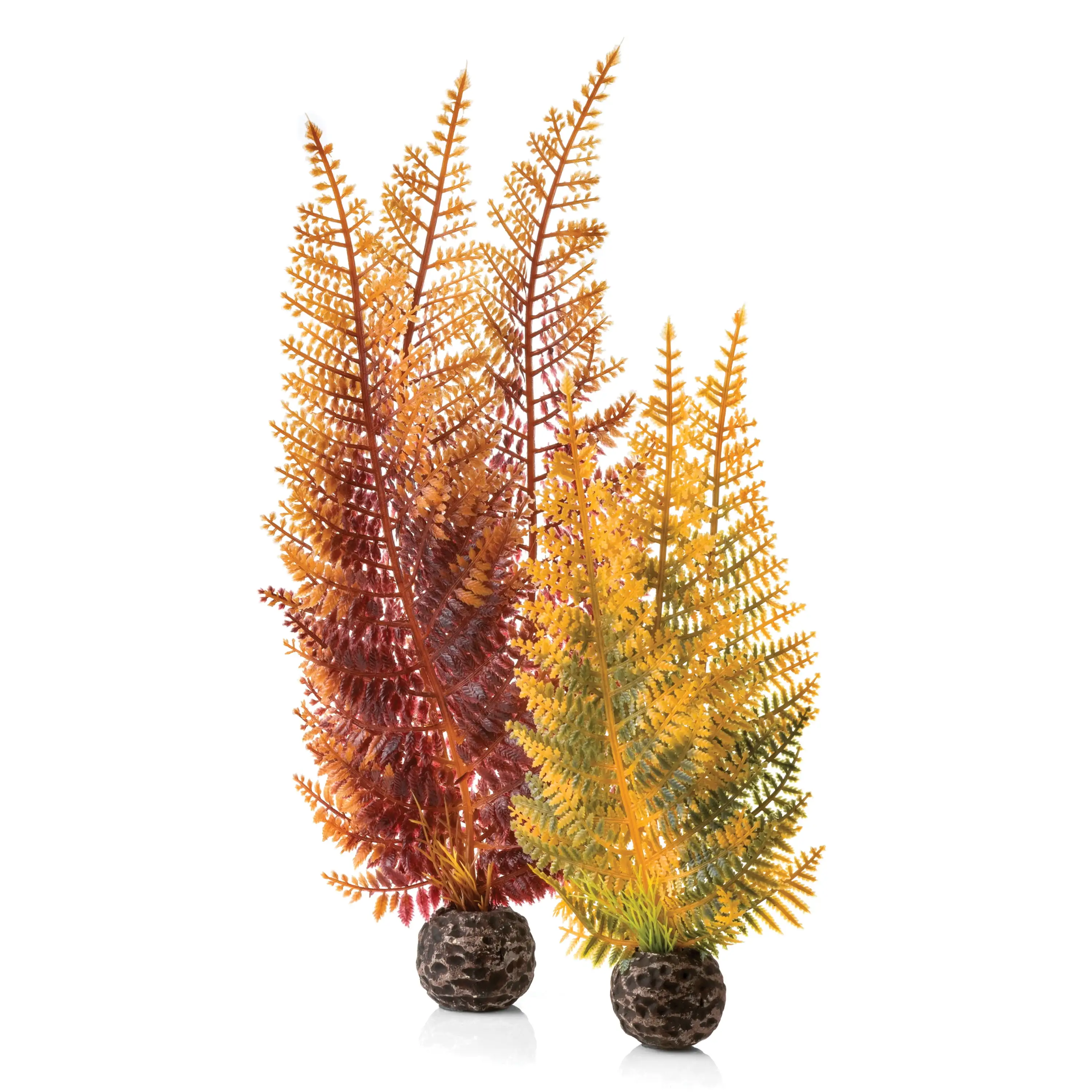 biOrb Aquarium Plants Autumn Fern Set Of 2 - Plastic. Medium. Red & Yellow