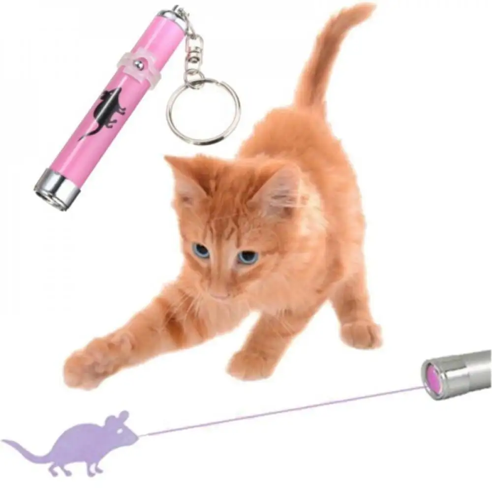 Clearance Portable Creative And Funny Pet Cat Toys LED Laser Pointer light Pen With Bright Animation Mouse Shadow