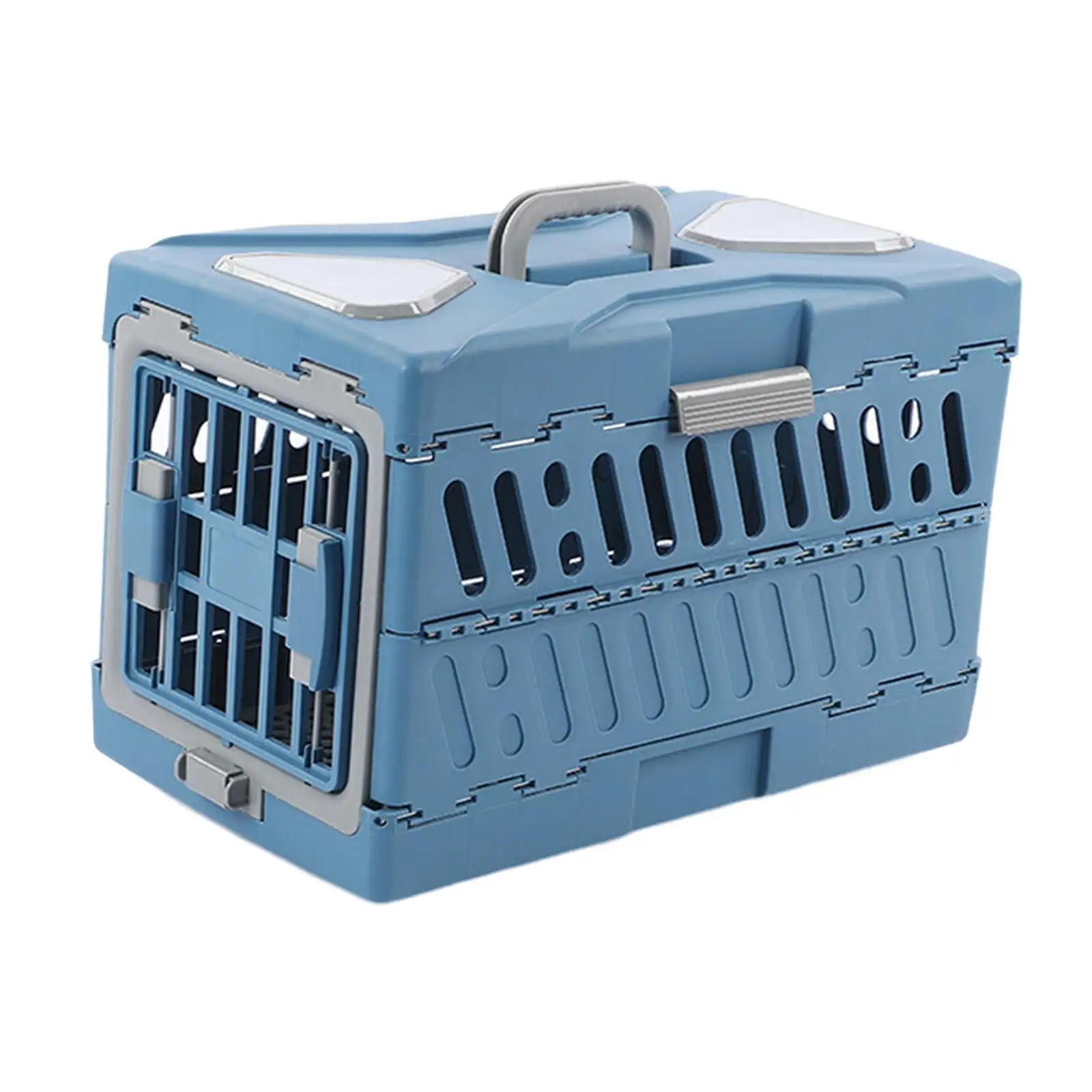 Collapsible Puppy Crate Heavy Duty Foldable Portable Dog Kennel Cat Travel Cage Blue