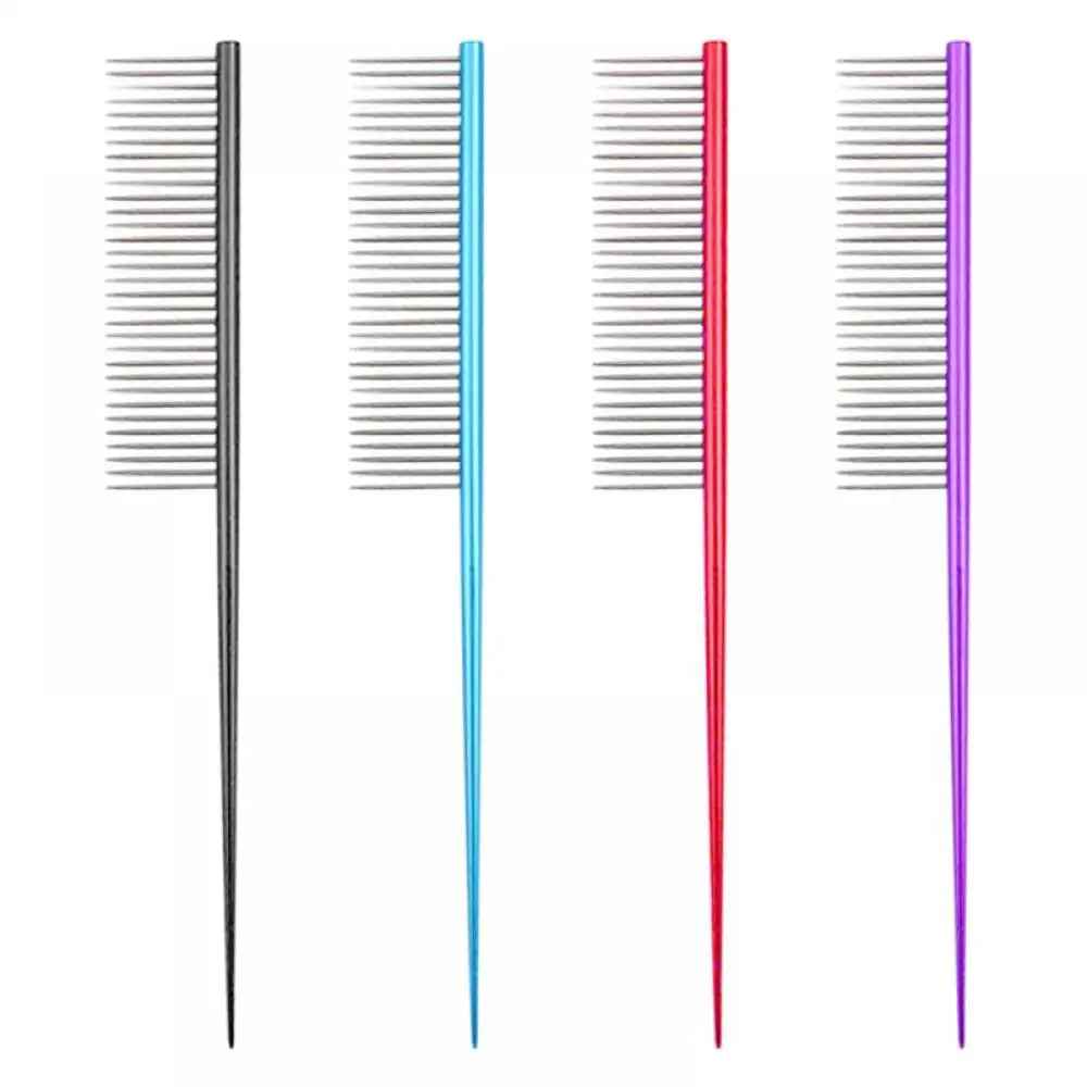 DABOOM Pet Steel Comb with Rounded Ends Stainless Steel Teeth. Metal Cat Dog Comb for Removing Tangles and Knots. Poodle Grooming Deshedding Tool