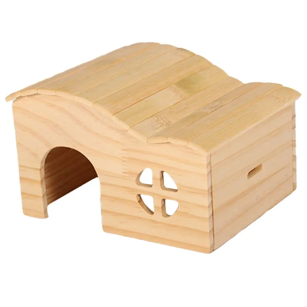 Hamster Habitat Guinea Pig Hideout Wooden Hamster Habitat Mouse Wood House Rat Toy