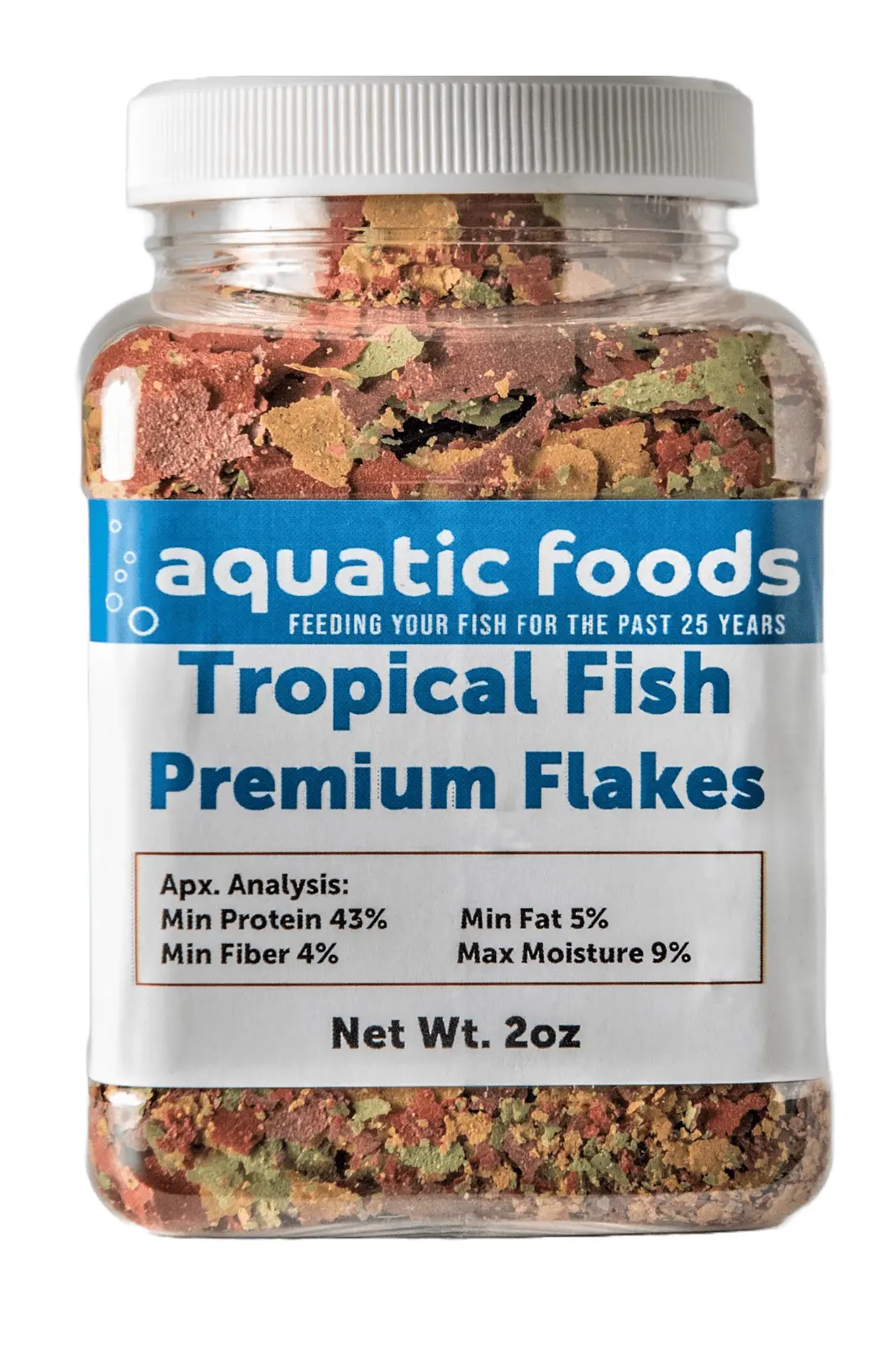 Tropical Fish Premium Flakes for All Community Tropical Fish. Cichlids and Pond Fish. Aquatic Foods Premium Flakesa?|2oz Small Jar