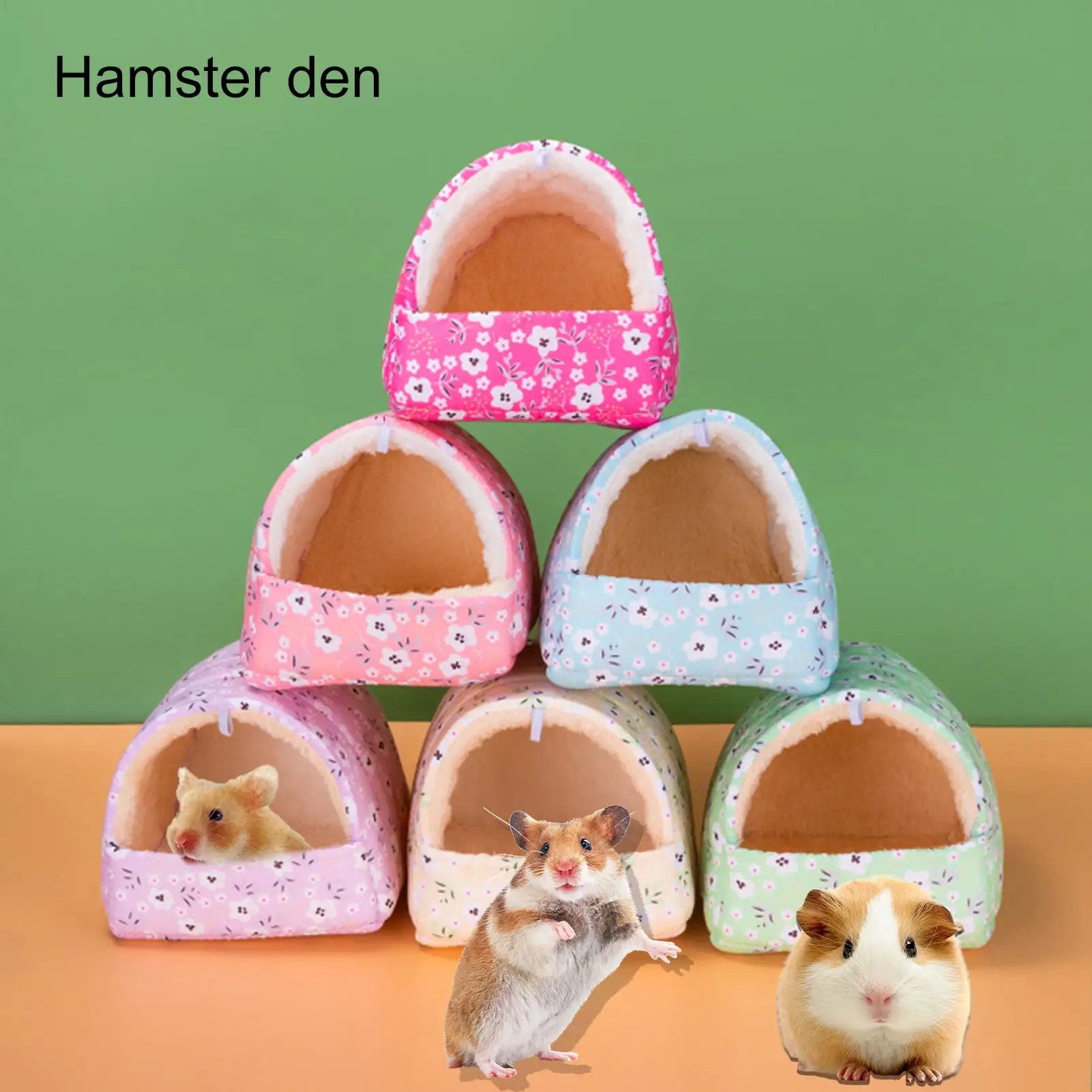 Rat Hamster House Bed Winter Warm Fleece Small Pet Squirrel Chinchilla Rabbit Guinea Pig Bed House Cage Nest Hamster Accessories