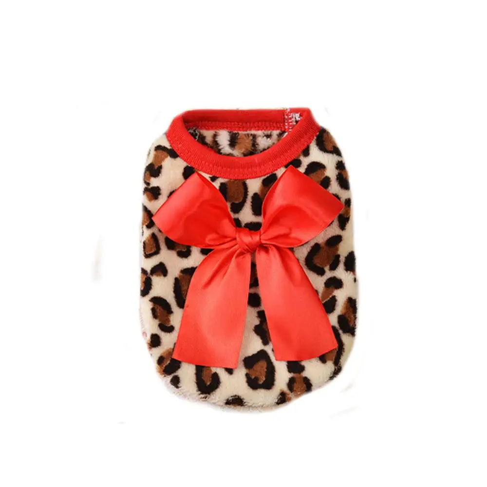 yuehao pet supplies pet cat dog puppy warm knit coat clothes vest jacket apparel red