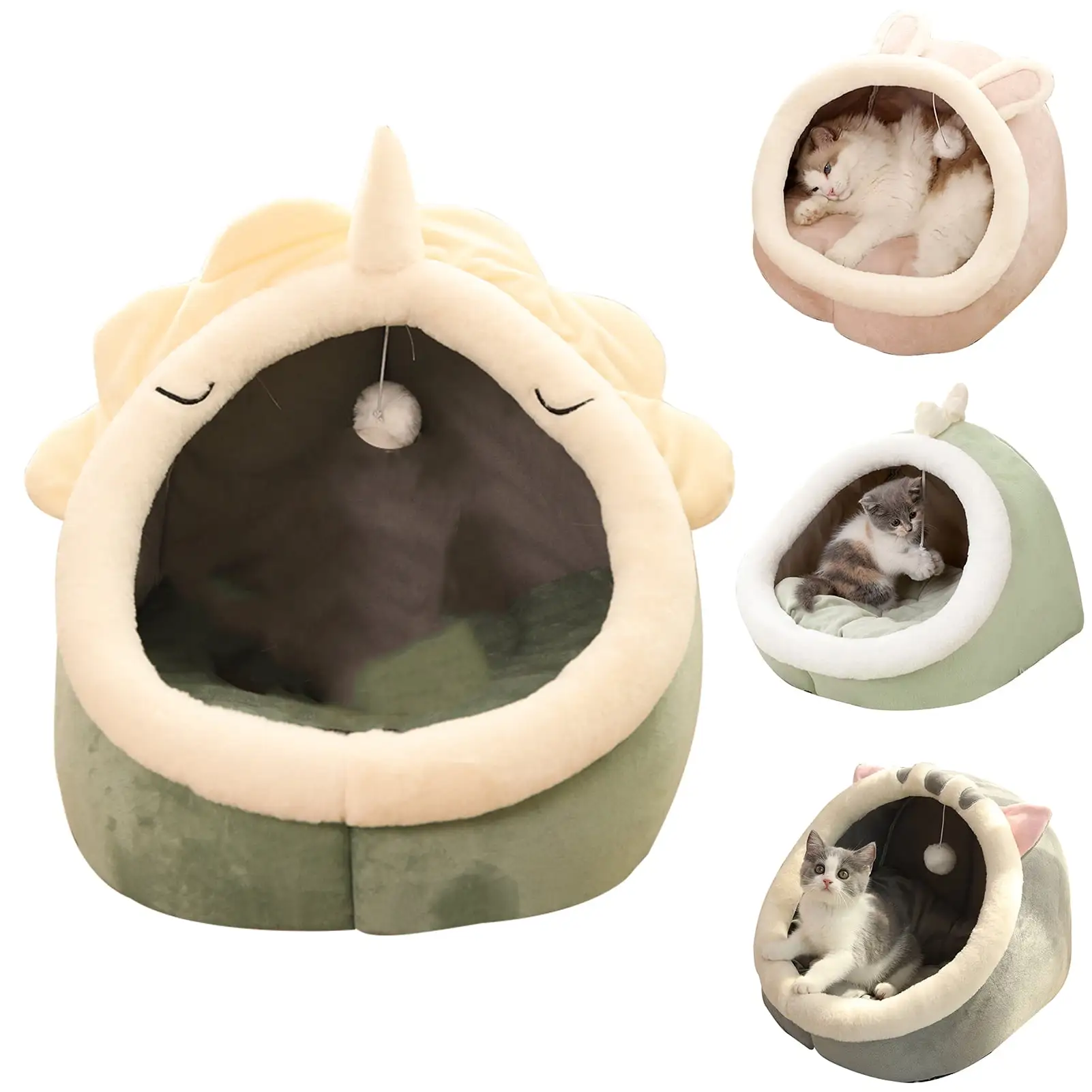 Visland Cat Bed. Fashion Cute Soft Plush Durable Washable Warm Cave Bed Cushion for Puppy Kitten Guinea Pig Rabbit Bunny Hamster Small Animal