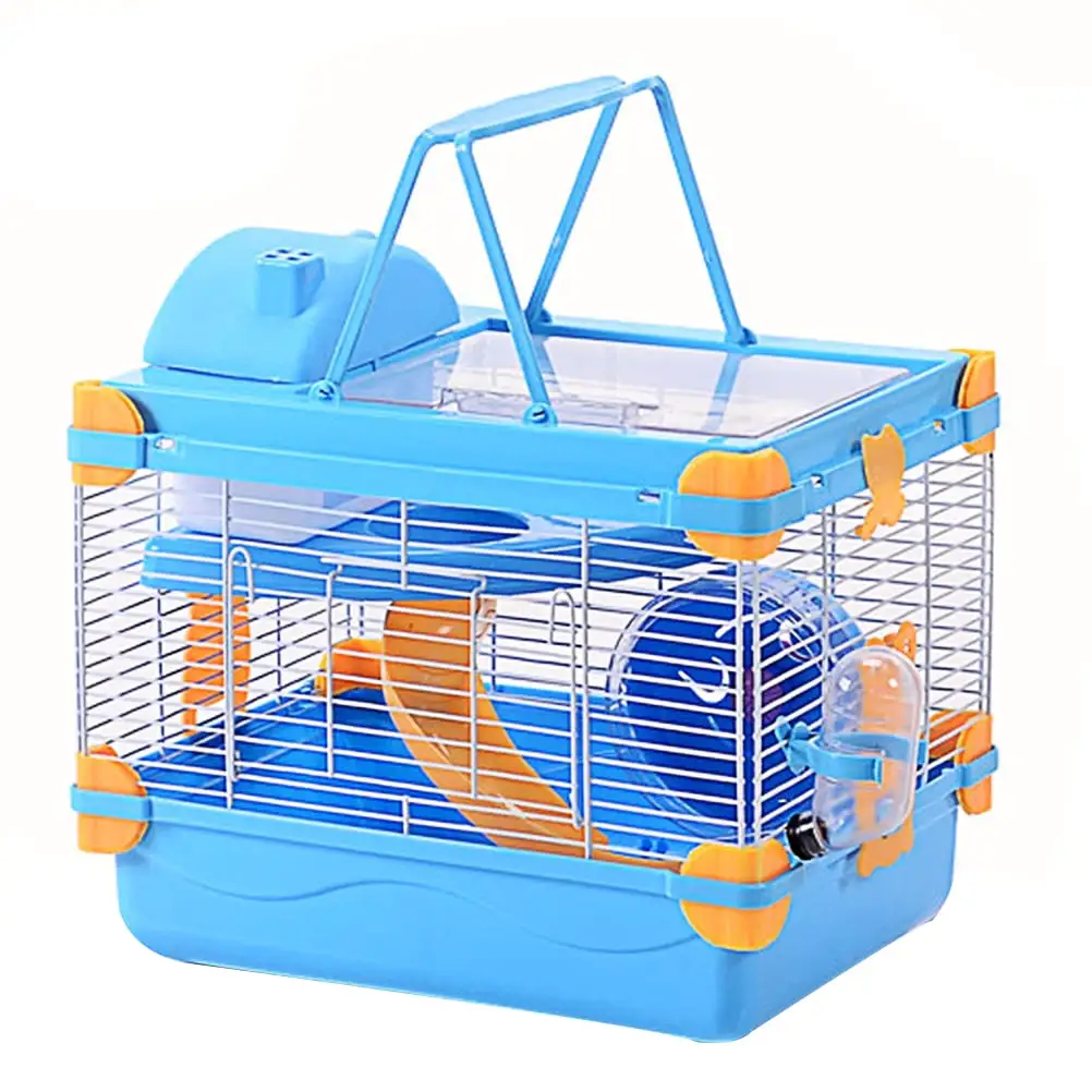 NUOLUX Hamster Animal Cage Small Pet Villa House Playpensturdy Toys Double Chinchilla Skylight Tent Gerbil Hideaway Hut Living