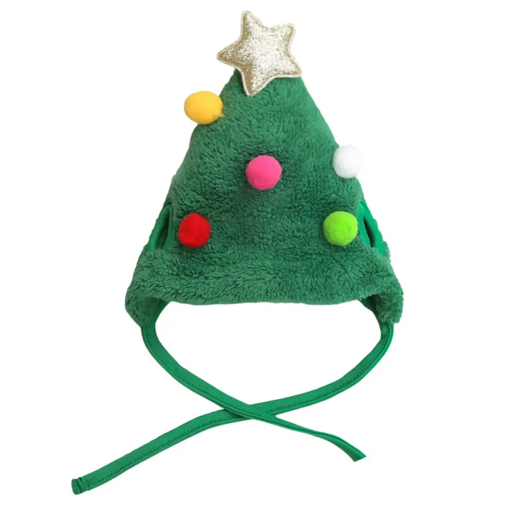 Pet Dog Santa Hat Costume 3D Christmas Hat Christmas Tree Hat Elk Antler Pet Hat Dog Headband Cute Small Dogs Head Accessories Headdress for Large Medium Dogs Cats Xmas Party Dressup Decoration