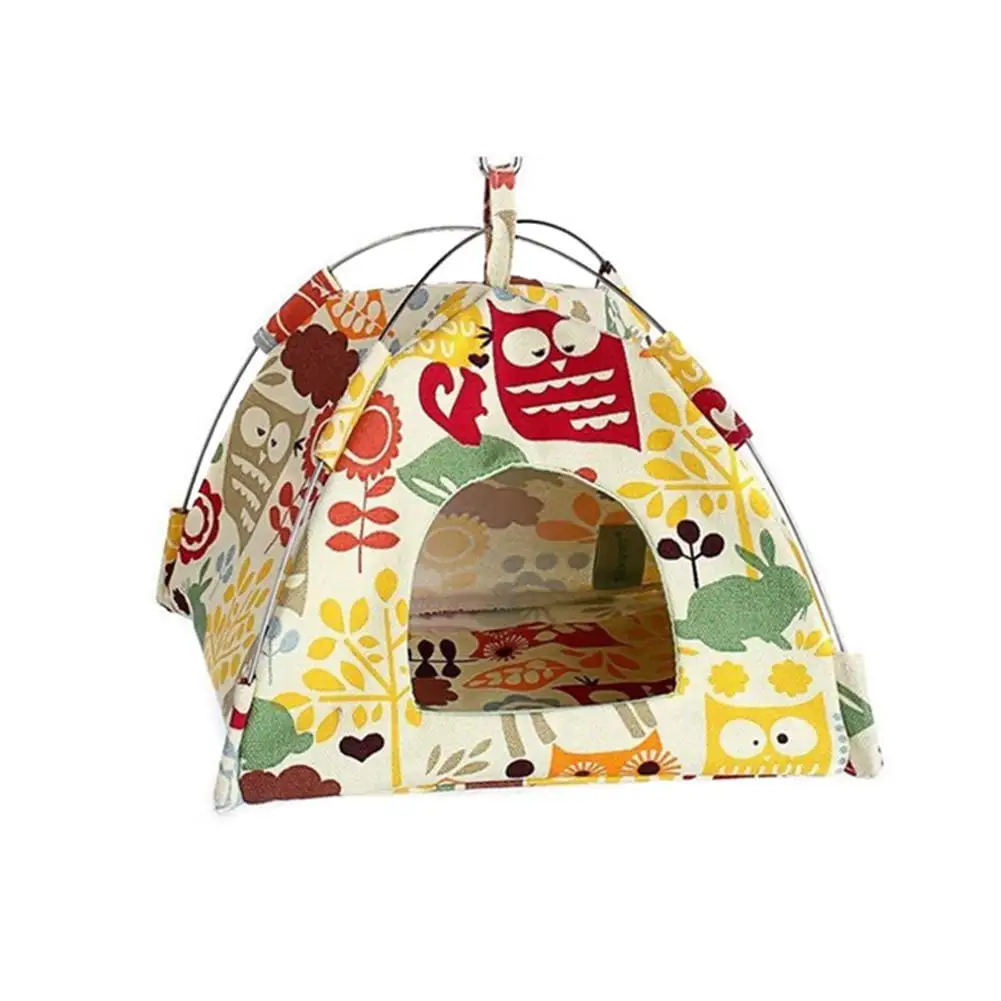 HEVIRGO Hamster Bird Parrot Tent House Hammock Hanging Nest Bed Soft Pad Pet Supplies Multi-color Canvas. Metal