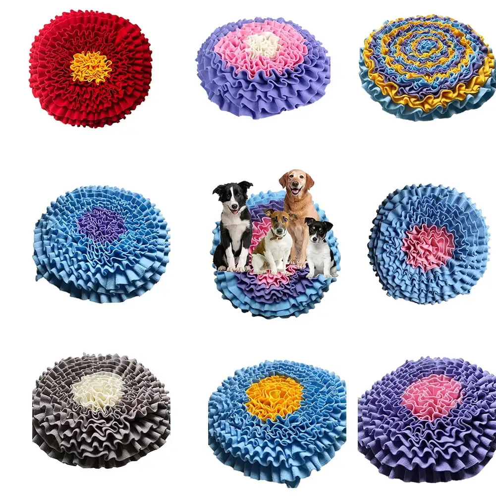 Walbest Pet Snuffle Mat for Dogs. Dog Feeding Mat Travel Use.Interactive Feed Game for Boredom. Encourages Natural Foraging Skills for Cats Dogs Bowl