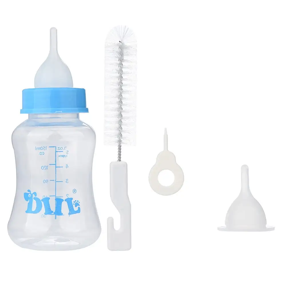 Sehao Pet Cat Dog Milk Bottle Pet Puppy Kitten Baby Animal Feeding Bottle Nursing Set other Pet Others Blue