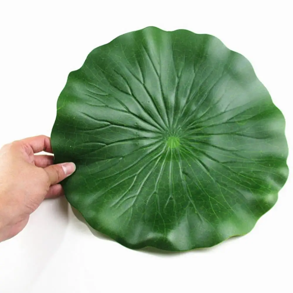 Artificial Lily Pads EVA Lotus Leaves Water Lily Pads for Ponds Pool Flower Lotus Flower Decor Green Lily Pads Garden Pool Aquarium Fish Tank Decoration