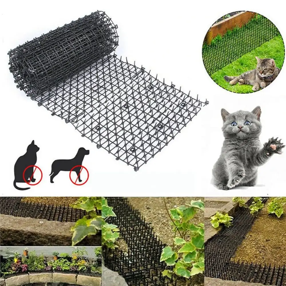 Cat Scat Mat Black-6.5Ft. Anti-cat Network with Spikes Garden Digging Stopper - Pet Dog Cat Deterrent Mat for Indoor&Outdoor