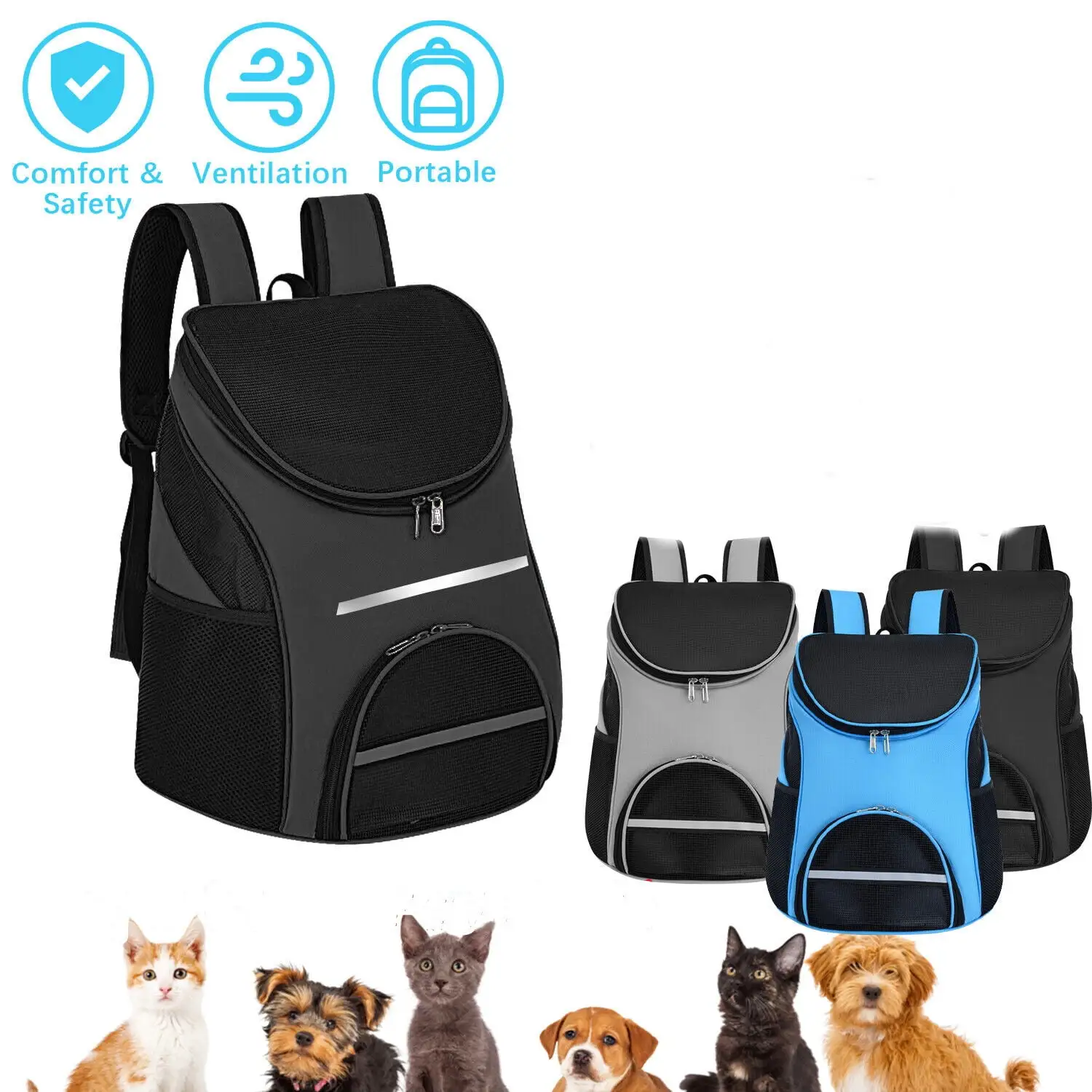 Portable Travel Pet Carrier Backpack. Pet Backpack for Cat and Small Dog. Pet Carrier Backpack