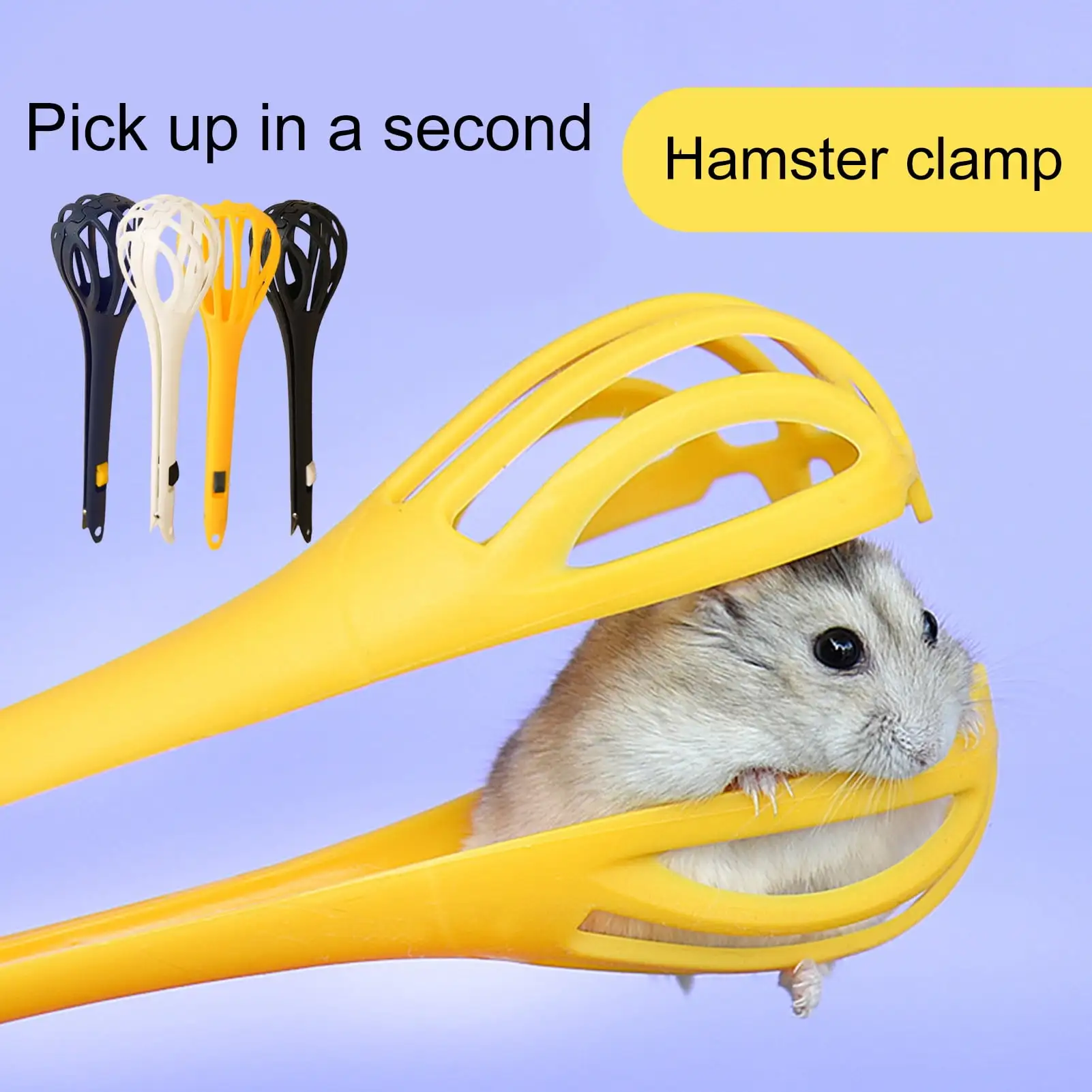 XINHUADSH Hamster Clip Large Space Convenient Anti-bite Small Animal Cage Cleaning Long Handle Clip Pet Supplies