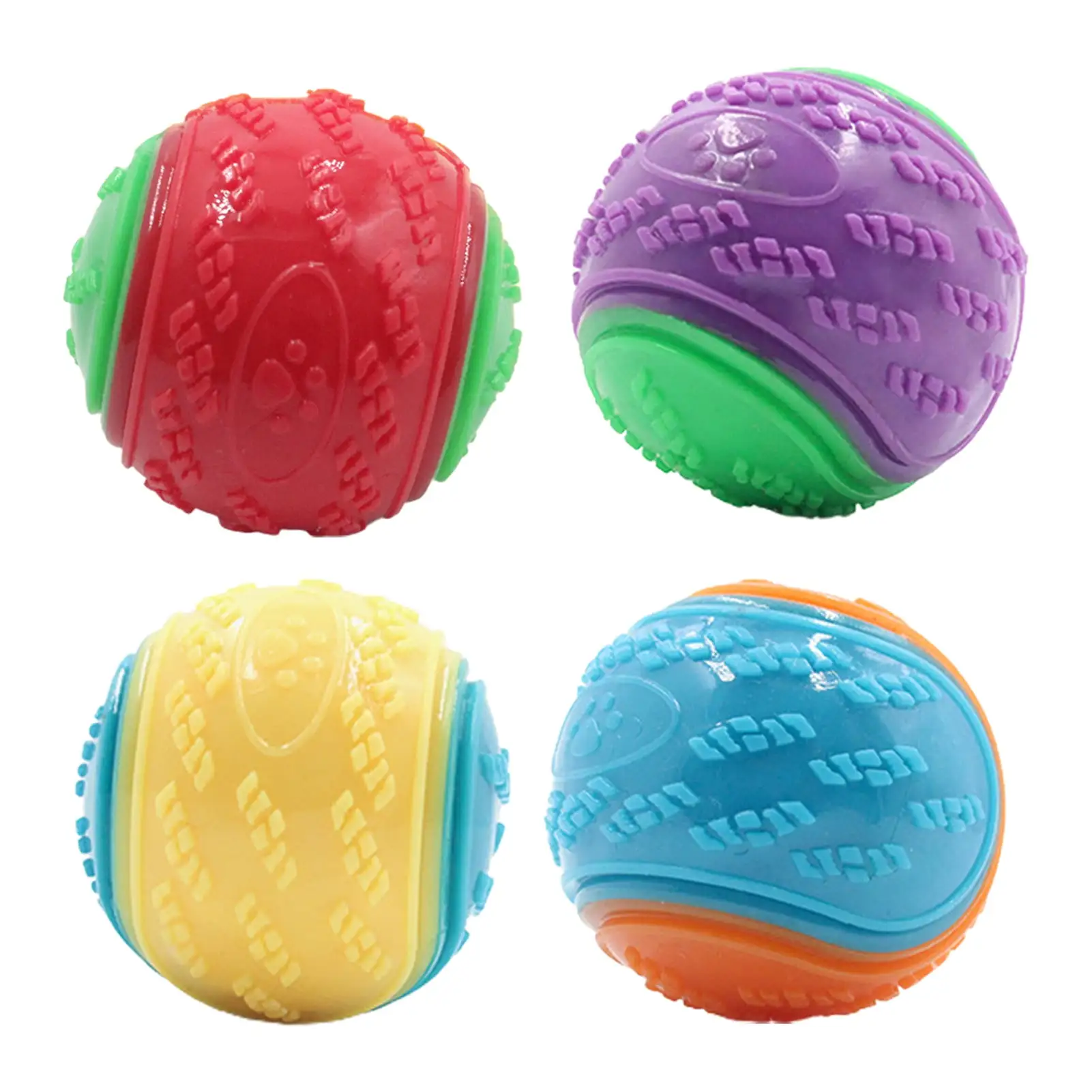 dnusflzt 1Pcs Squeaky Dogs Balls Toy.Rubber Chew Resistant Dog Ball Toy High Bounce Non-Toxic Pet Exercise Training Interactive Water Ball Toy for Medium Large Dogs