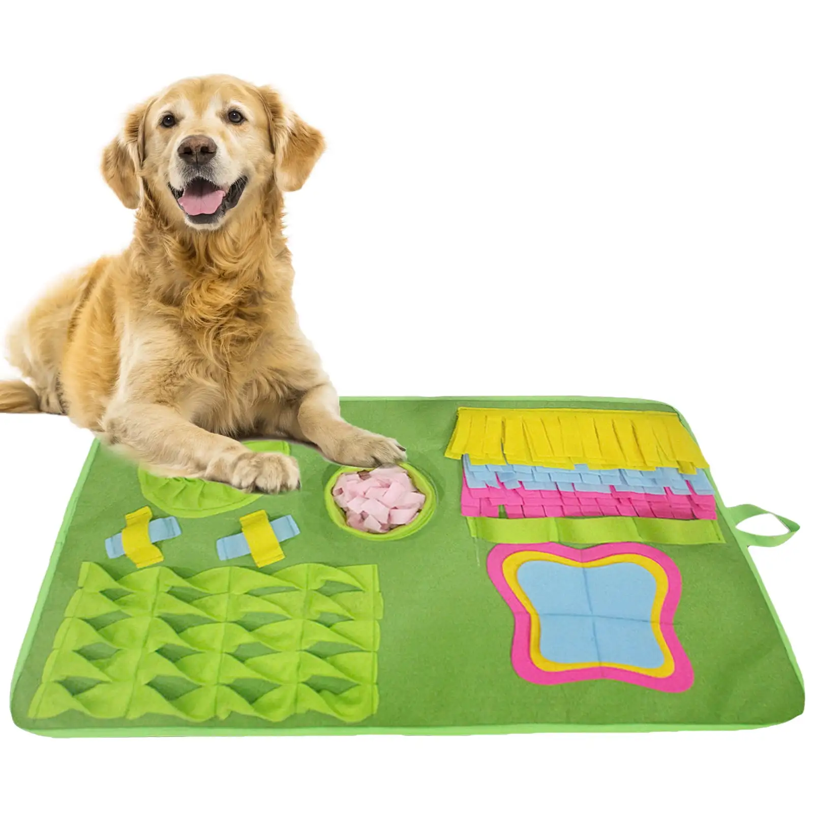 Dog Snuffle Mat. Pet Feeding Mat Dog Training Pad Sniffing Mat.Encourages Natural Foraging Skills for Stress ReleaseSkills for Dogs Cats Pet