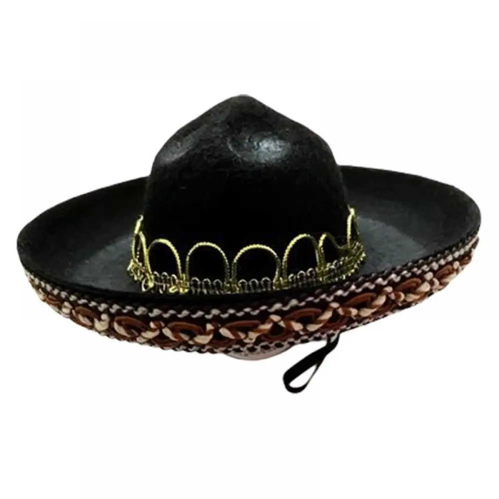 Dog Sombrero Hat Mexican Style Hats Funny Costume for Small Pets Puppy Cat