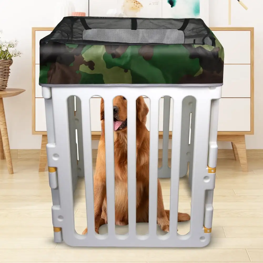 Dog Playpen Cover Provides Shade Camouflage Protect From Uv Anti-Glare For Pets