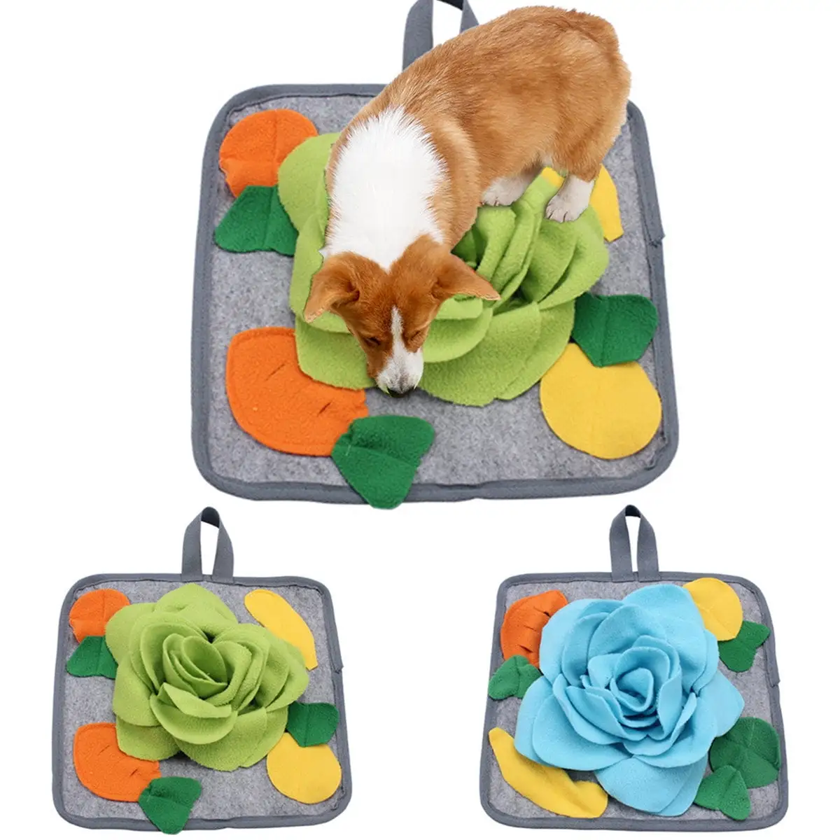 Pet Enjoy Pet Snuffle Mat. Interactive Feeding Mat.. Encourages Natural Foraging Skills for Cats Dogs Bowl Travel Use. Pet Treat Dispenser Indoor Outdoor Stress Relief