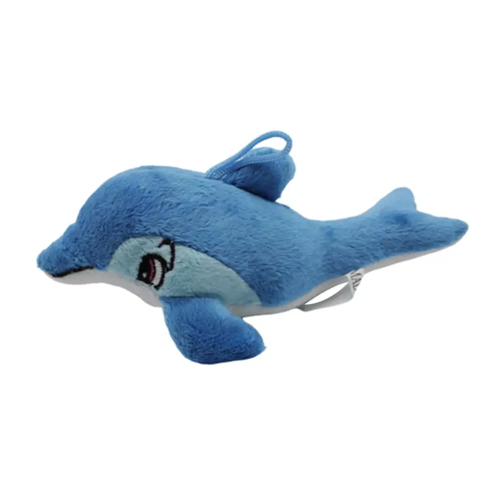 Reheyre Pet Dog Cats Puppy Cute Dolphin Shape Plush Doll Chew Squeaky Bite Play Toy