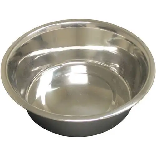 QT Dog. Heavy Standard Stainless Steel Food Bowl. 1 pt