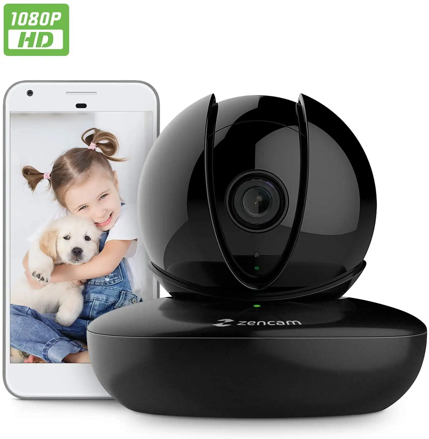 Amcrest Zencam 1080p Wi-Fi Camera. Pet Dog Camera. Nanny Cam with Two-Way Audio. Baby Monitor with Cell Phone App. Pan/Tilt Wireless Wi-Fi IP Camera. Micro SD Card. RTSP. Cloud. Night Vision. M2B Black