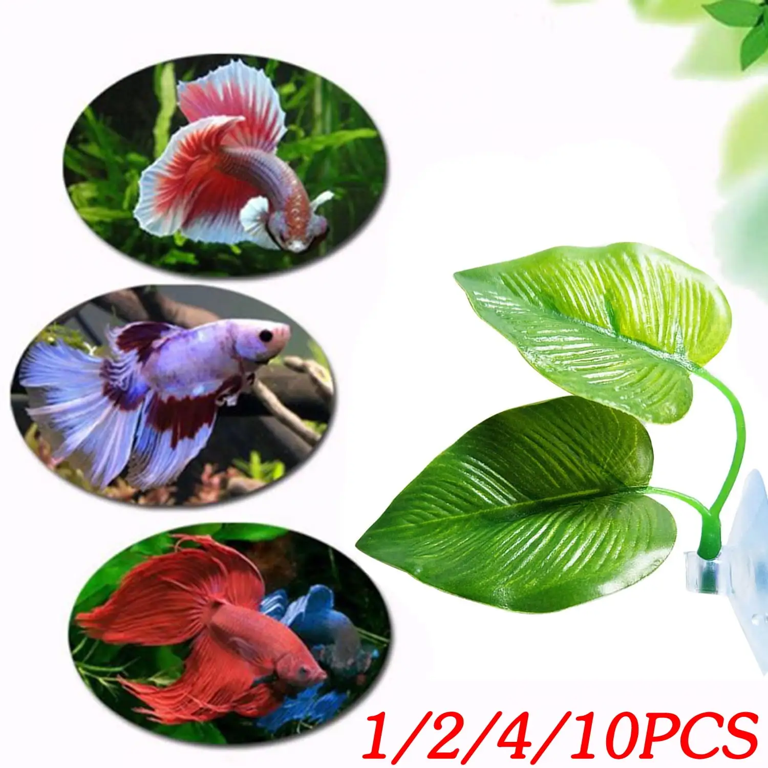 1/2/4/10PCS Betta Fish Leaf Pad Betta Fish hammock Betta Fish Tank Accessories Betta Fish Toys Home Decoration For Small Fish Tanks. Large Fish Tanks. Aquariums