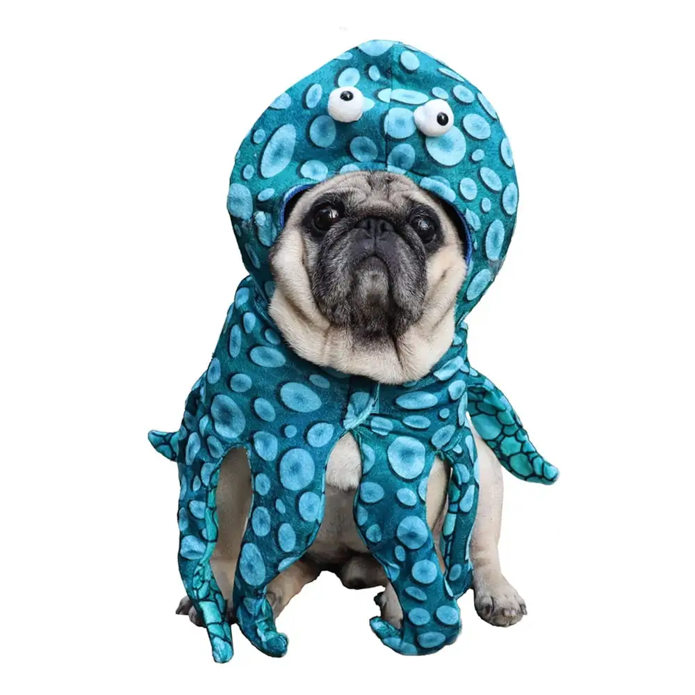 Dog Cat Octopus Costumes. Pet Halloween Cosplay Dress. Funny Octopus Costume for Dogs