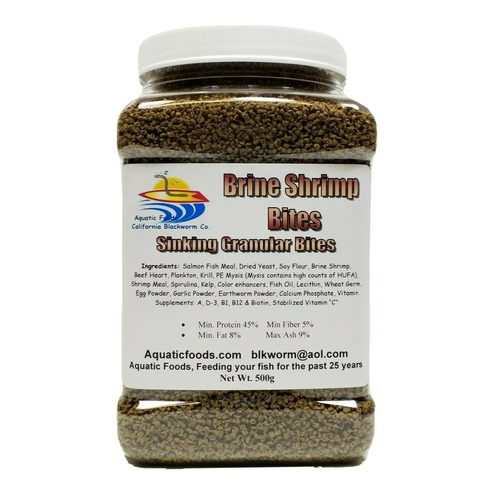 Brine Shrimp Sinking Bites. 8-Type Freeze Dried Food Mix Included??500g Large Jar