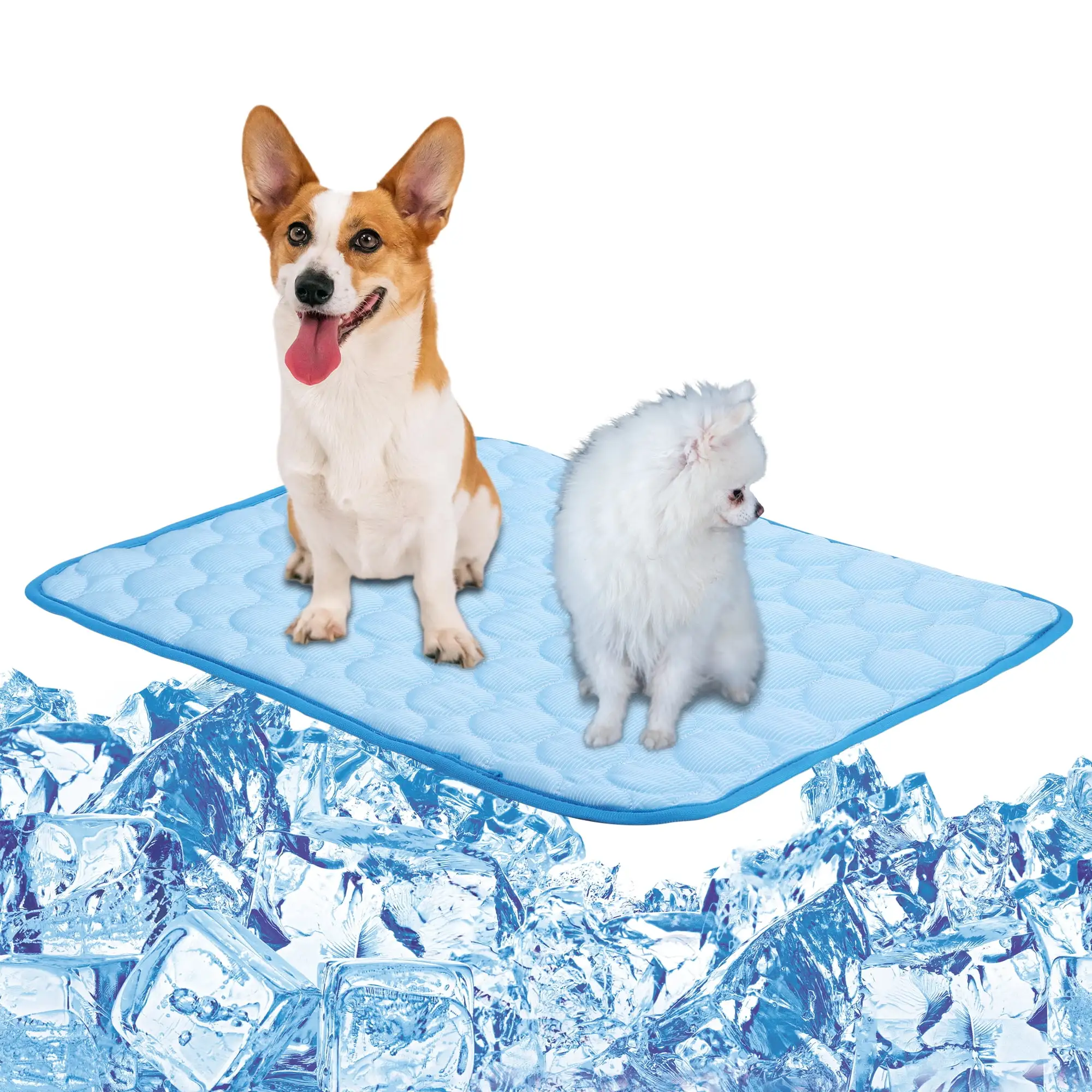 Summer Dog Cooling Mat Self Cool Pads for Small Medium Large Dogs Non-Slip Pet Reusable Training Pad Fast Absorbent for Beds Crates Kennels