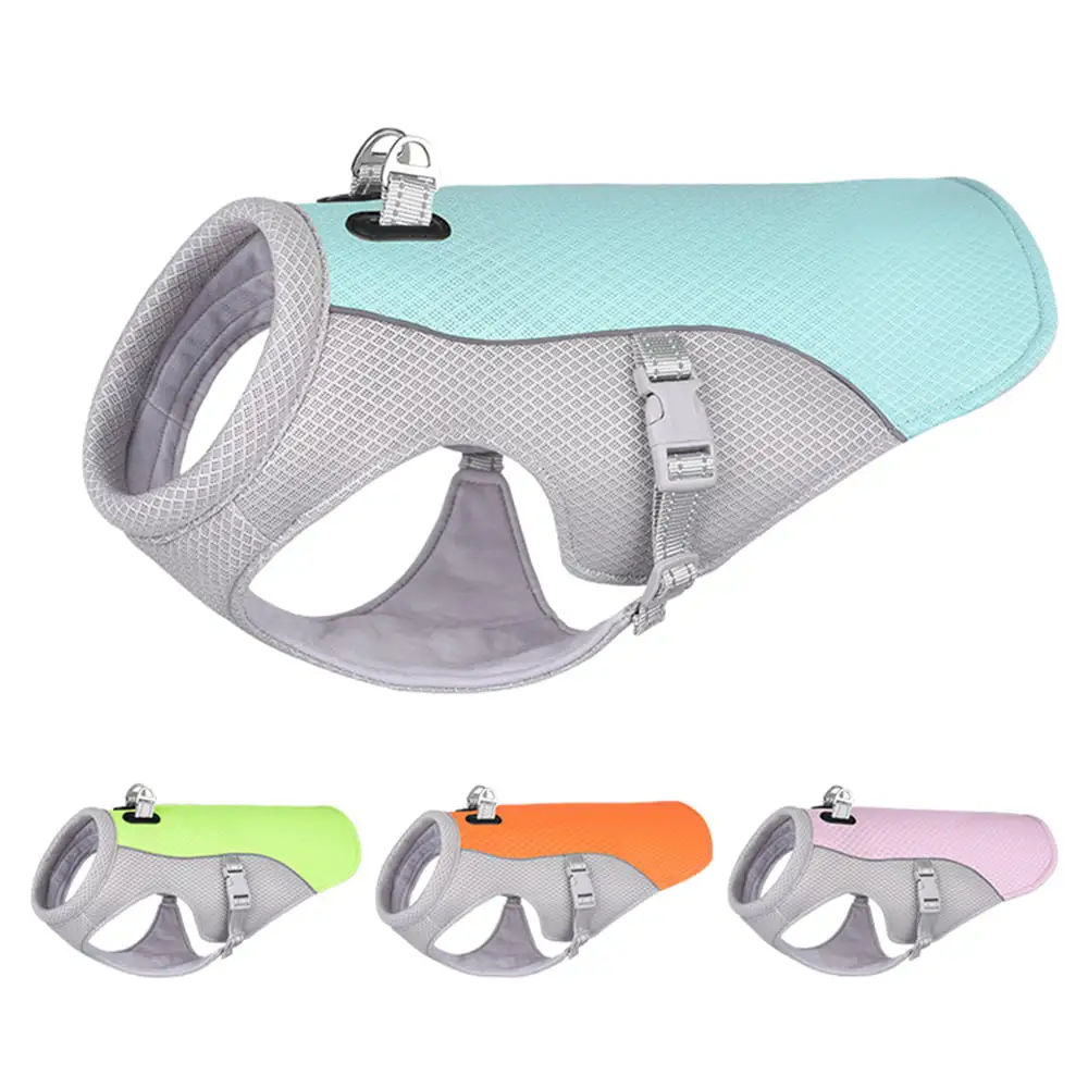 Summer Cool Dog Harness for Small Medium Large Dogs Adjustable Cooling Vest Clothes Ice Pet Collar