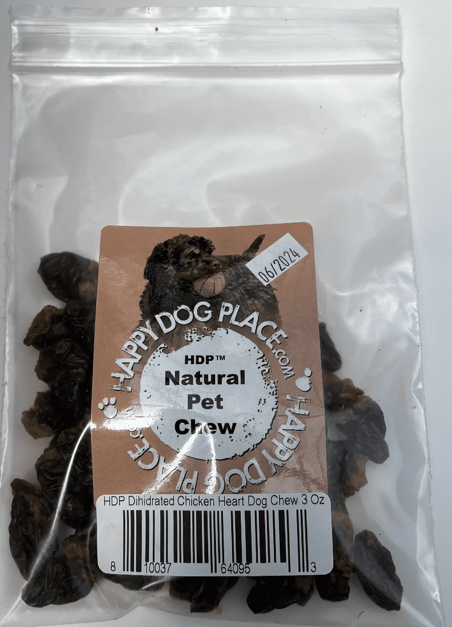 HDP Dehydrated Chicken Heart Dog Chew Size:3 Oz