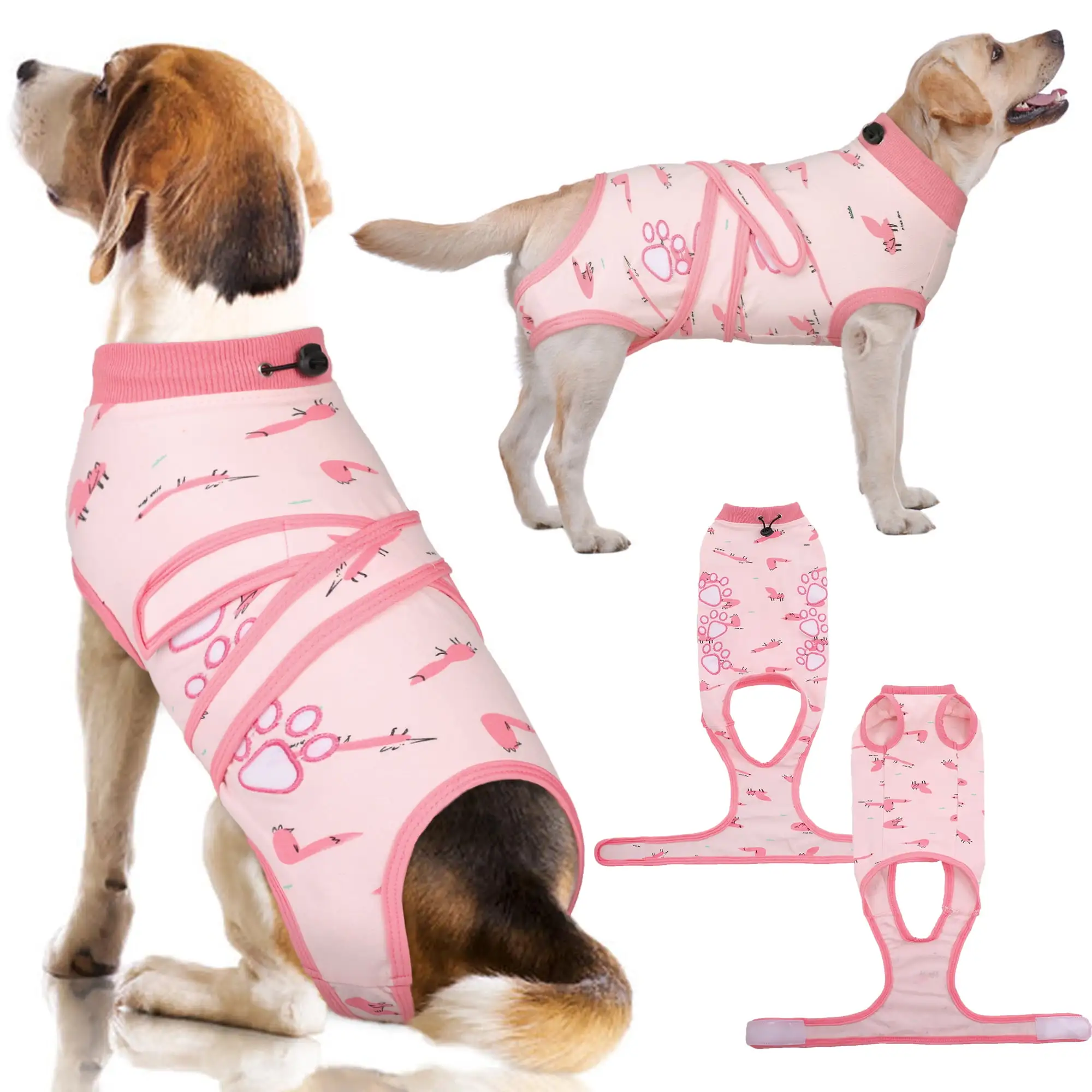 DENTRUN Dog Surgery Recovery Suit. Dog Onesie After Surgery Breathable Abdominal Wound Skin Diseases Protector. Cone Collar Alternative. Anti Licking Professional Surgical Recovery Costume