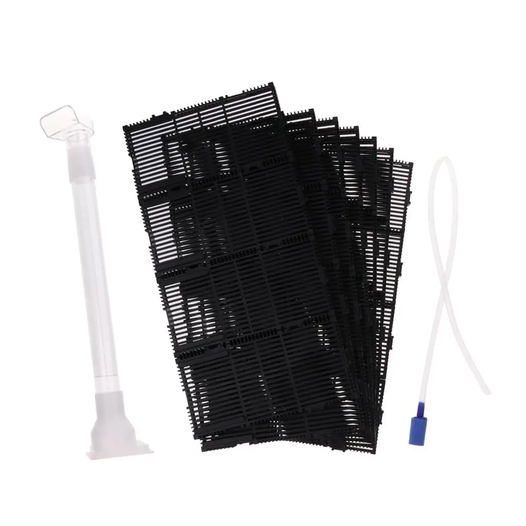 Aquarium Under Gravel Fish Tank Bottom Filtration Plate Filter System Black Without Nozzle Durable and Useful 28P